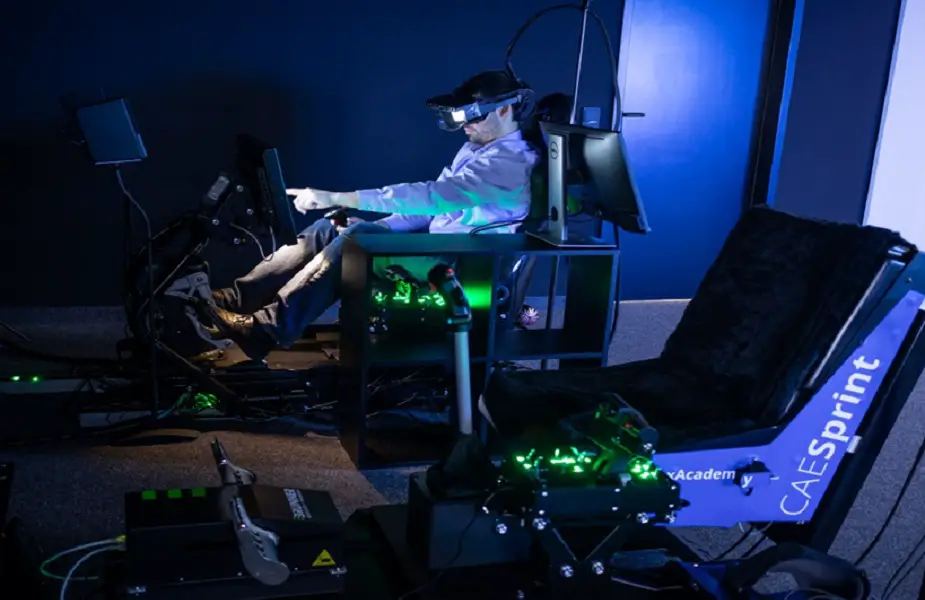 CAE debuts VTOL desktop simulator for unmanned systems at Dubai Airshow 2021 Trax Academy virtual reality training 02
