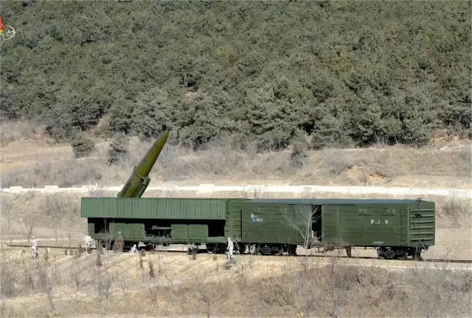 North Korea conducts firing test of ballistic missile from railway train 925 002