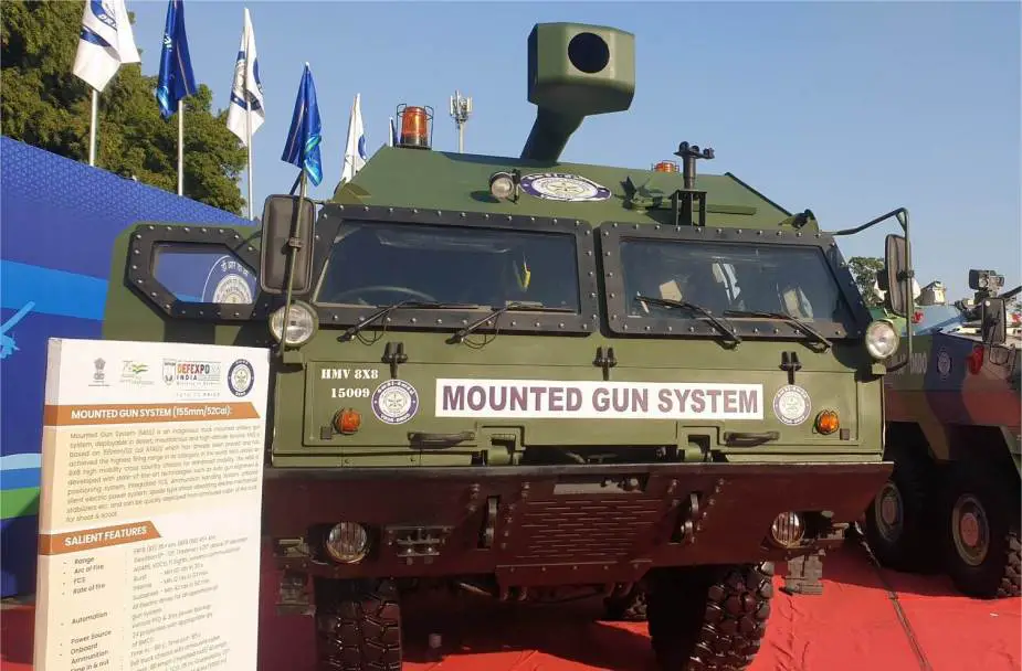 India unveils new MGS 155mm 8x8 truck mounted artillery gun system 925 002