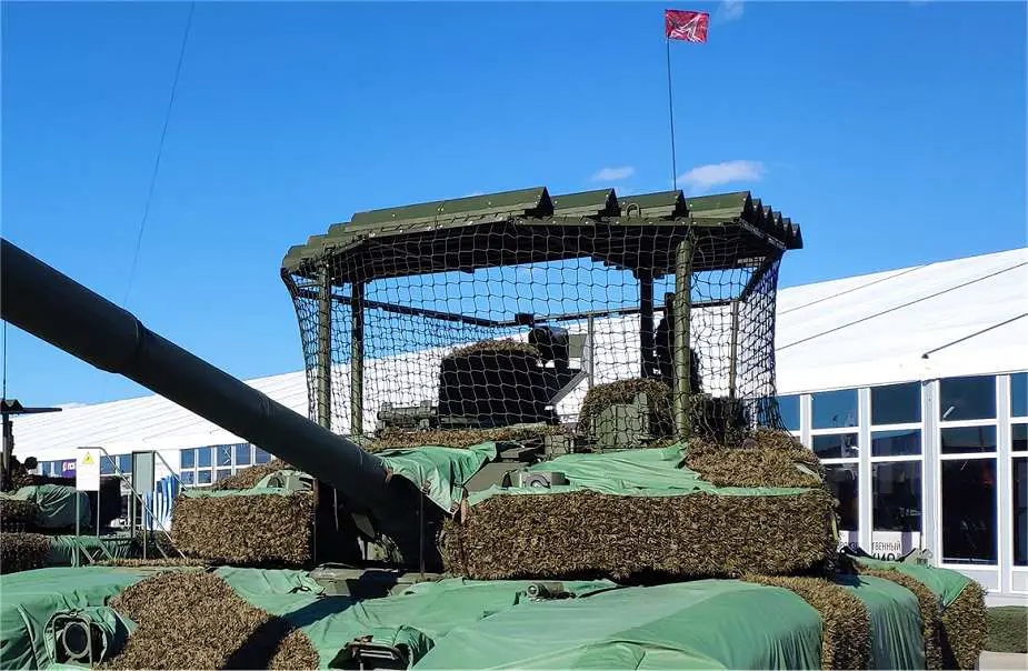 Russia Unveils T 90M Tank Upgrade with Cope Cage for Enhanced Drone Defense Army 2023 925 002
