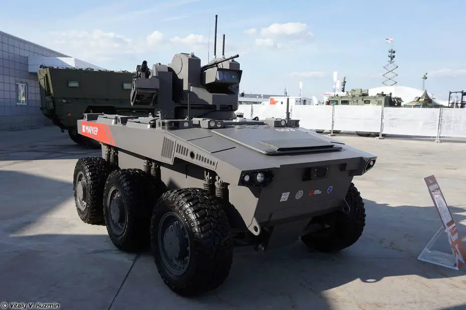 Russian Marker combat anti tank robots UGVs arrive in Ukraine to fight Ukrainian tanks 925 002