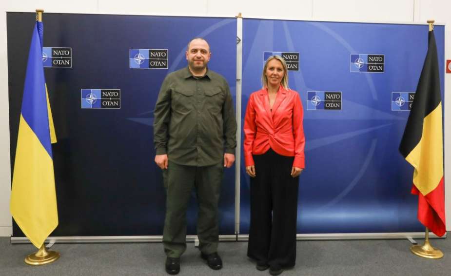 Ministre de la Défense Belge Ludivine Dedonder Ministre de la Défense Ukrainien Rustem Umerov Picture source Belgian MoD