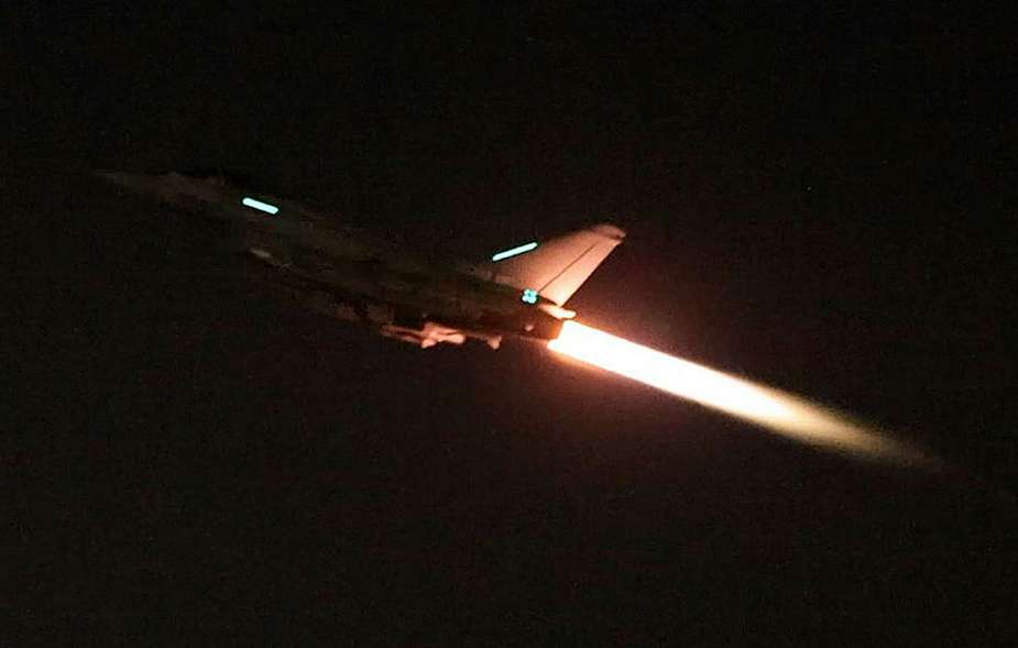 US and British coalition forces strike Houthi rebel targets in Yemen 4