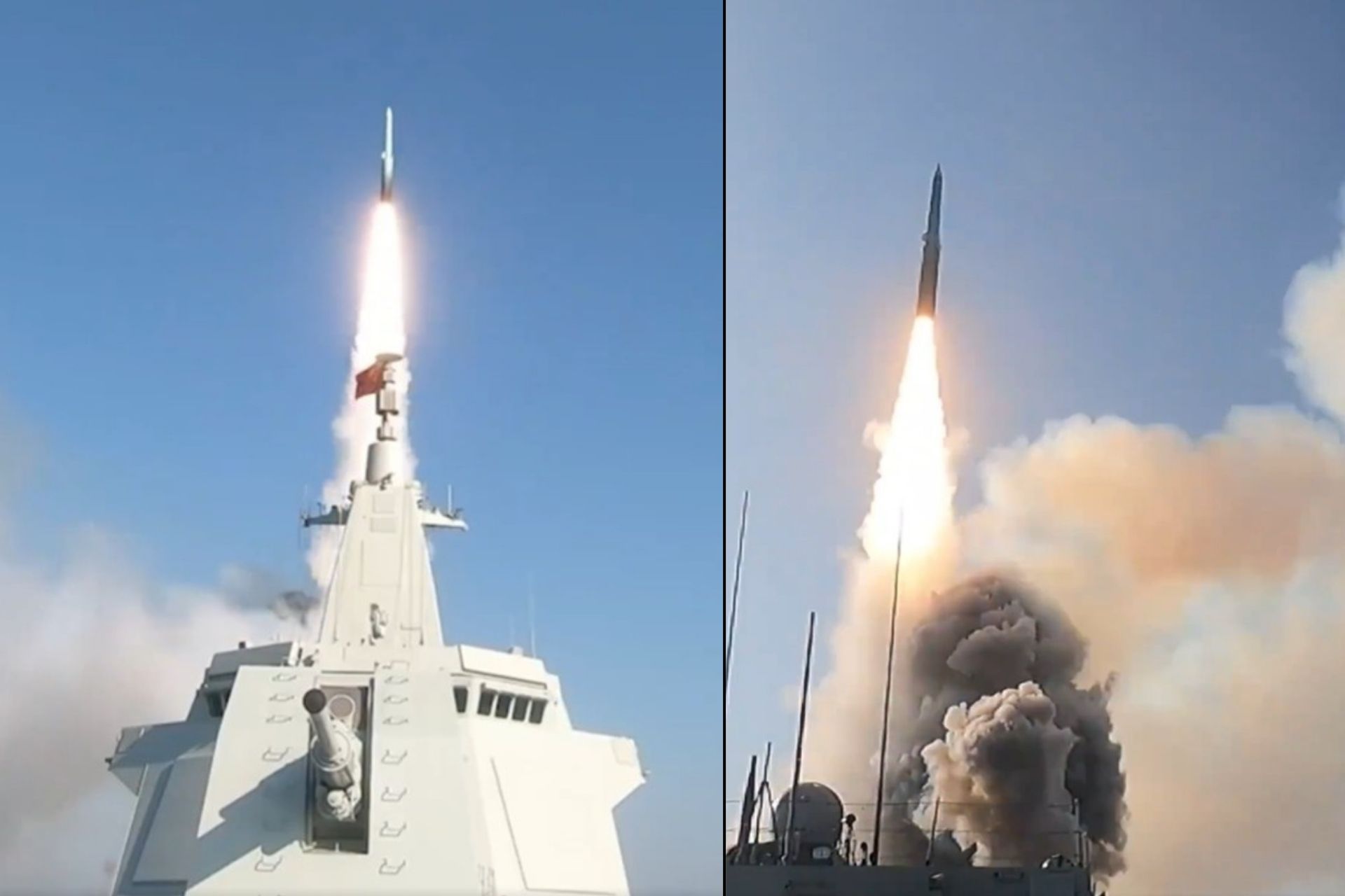 China Type-055 Destroyer Fires YJ-20 Hypersonic Missile in First Official Live Fire Test