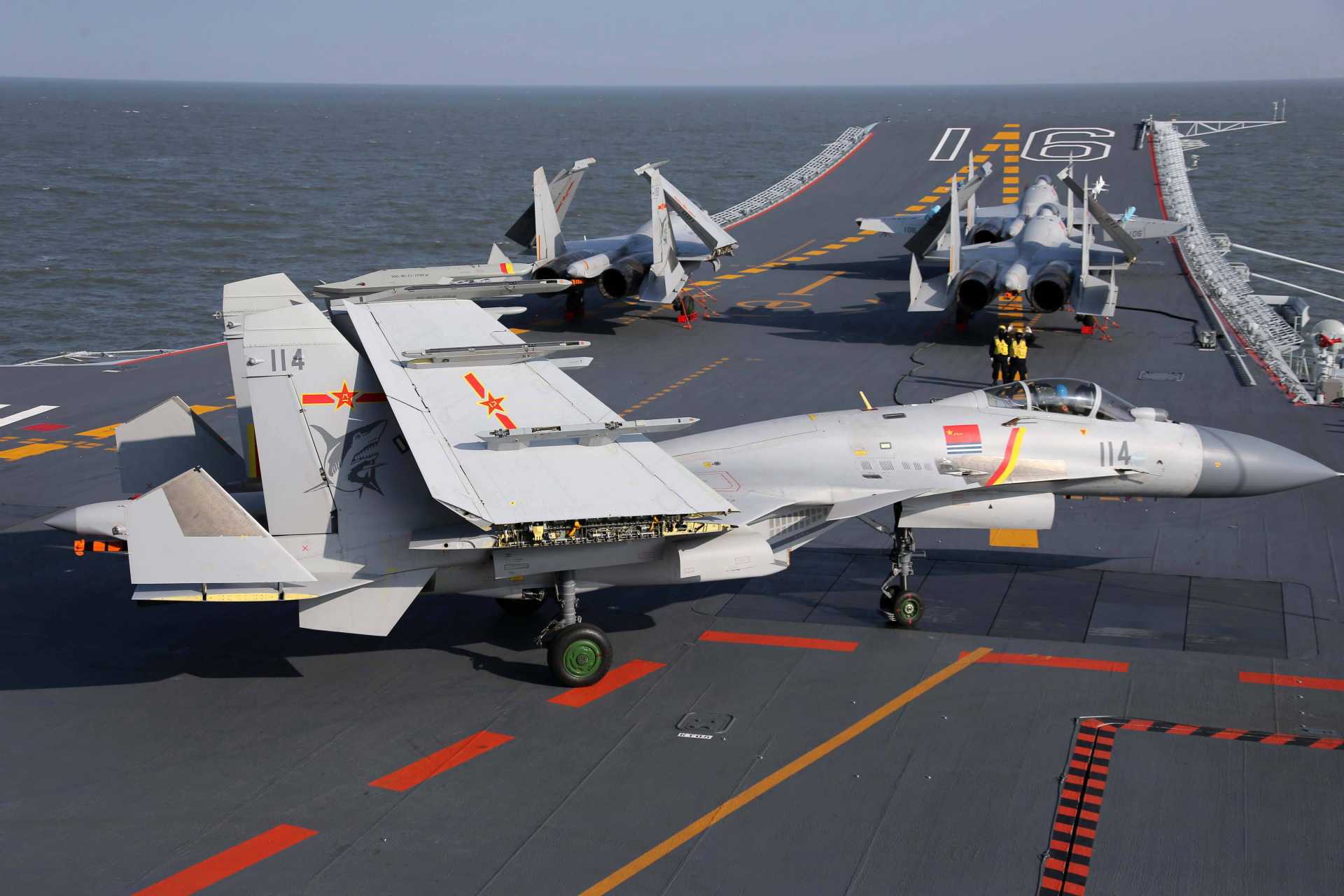 DEFENSE ALERT: Chinese J-15 fighter jets from aircraft carrier Liaoning lock radar on Japanese ai...
