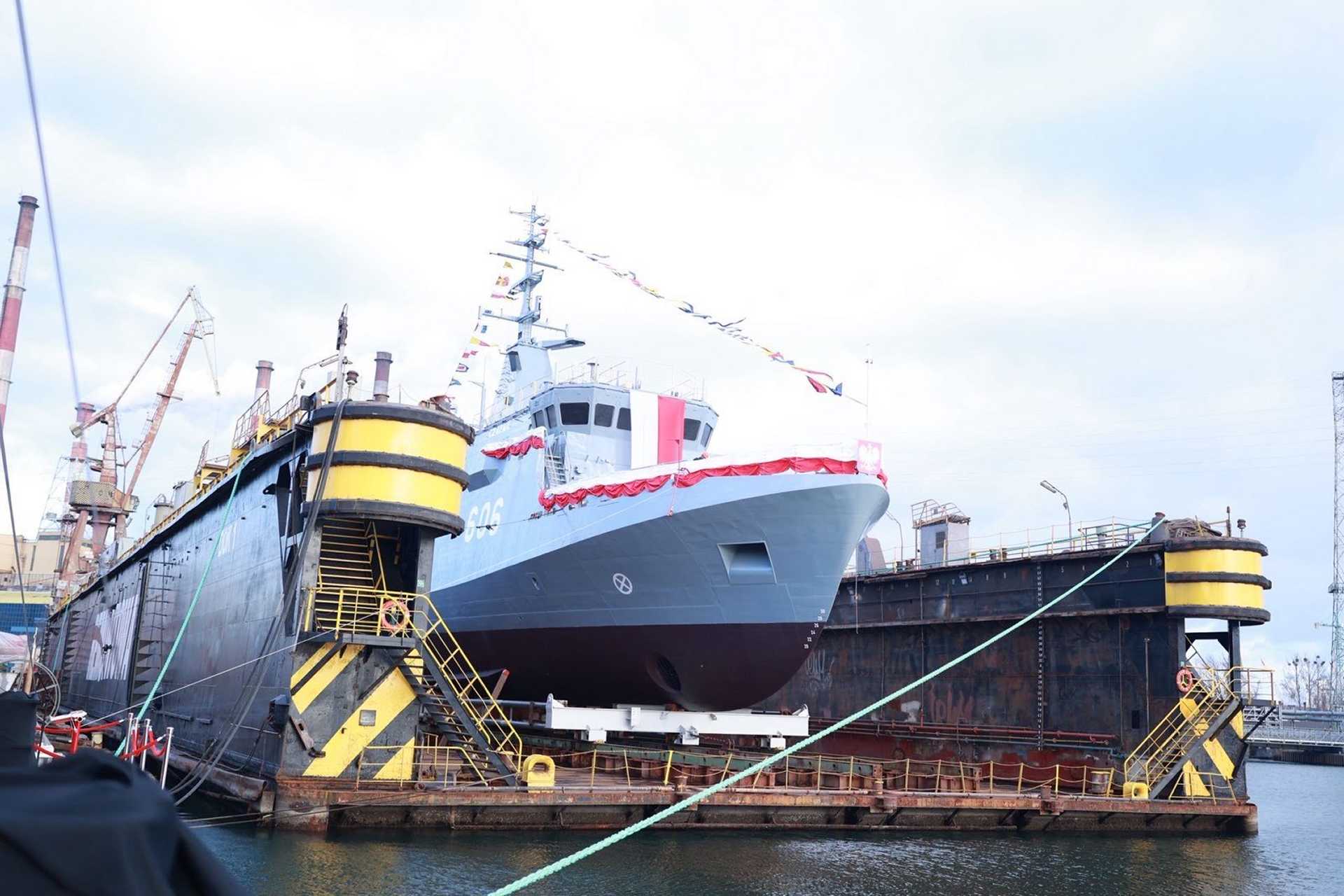 Poland launches ORP Czajka its sixth Kormoran II-class mine counter-measures vessel