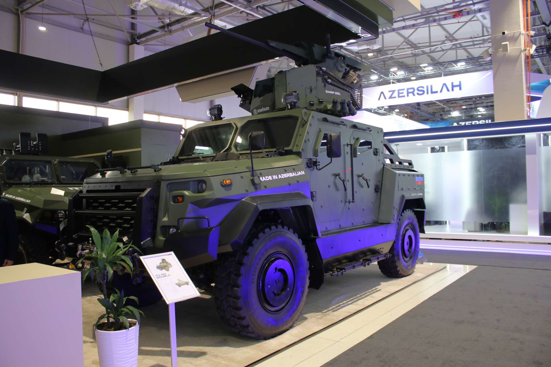 ITX Motors showcased its ITX 15M Double Cab protected 4×4 at ADEX 2026 in Baku, highlighting a troop transport configuration with STANAG-rated protection and an ASELSAN SARP 25L turret (Picture Source: Army Recognition Group)