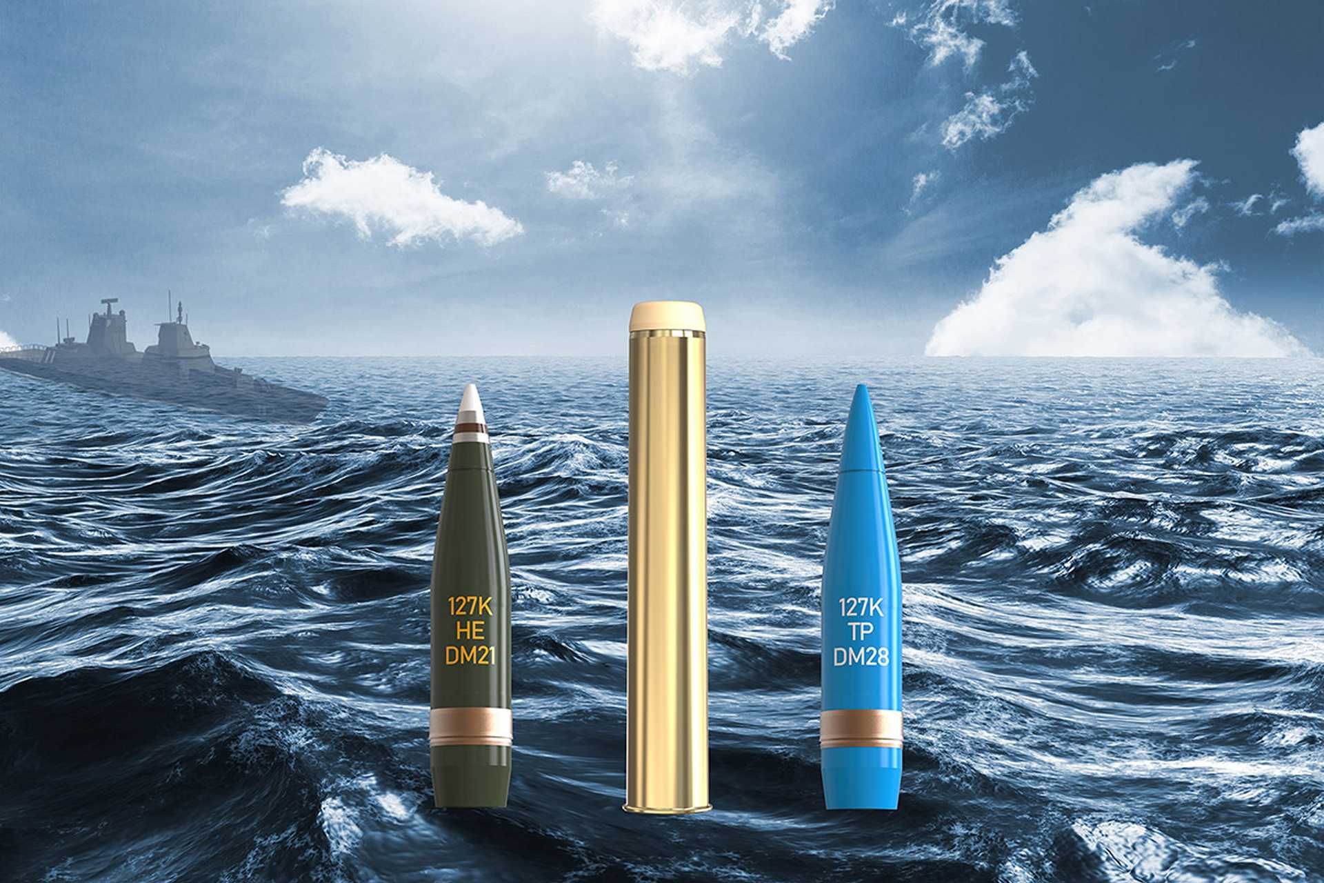 Diehl Defence’s 127 mm high-precision, long-range ammunition is being considered for integration with BAE Systems’ Mk 45 Mod 4 naval gun under a new cooperation agreement targeting German and international naval requirements. (Picture source: Diehl Defence)