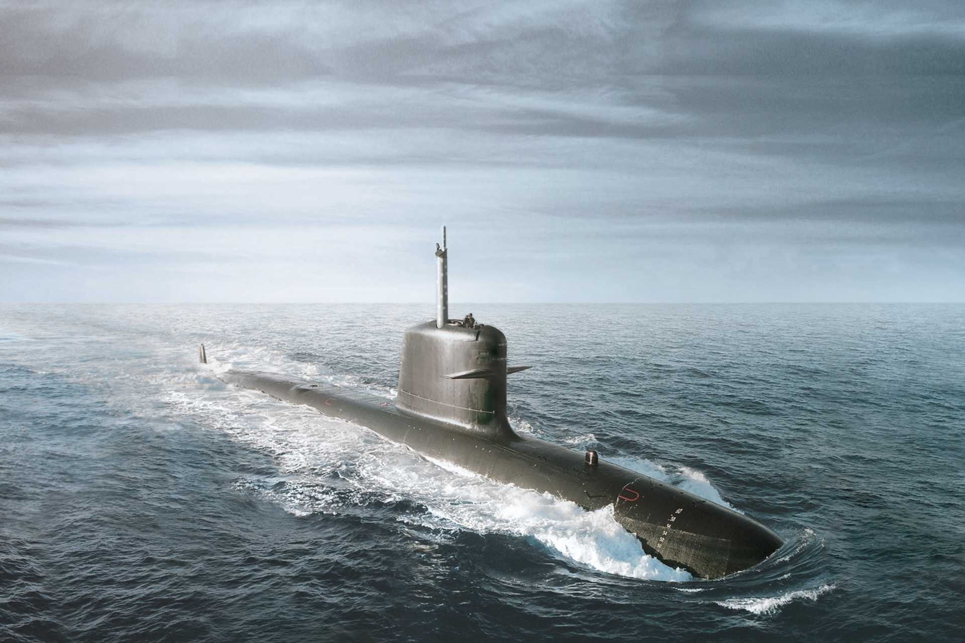 The Scorpène Evolved Full LiB, selected by Indonesia, is a 72-meter diesel-electric attack submarine using lithium-ion batteries to provide more than 8,000 nmi of range, 78 to 80 days of endurance, over 12 days of submerged autonomy, and speeds above 20 knots. (Picture source: Naval Group)