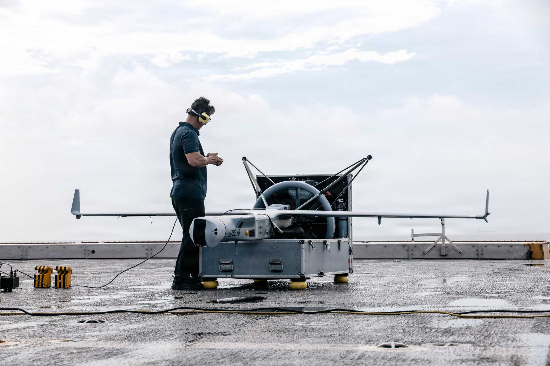 Taiwan's planned 280-drone purchase exceeds the roughly 250 V-BATs Shield AI had delivered cumulatively to all customers worldwide by late 2024, meaning a single Taiwanese order would be larger than the manufacturer's previous annual delivery rate. (Picture source: U.S. Marine Corps)