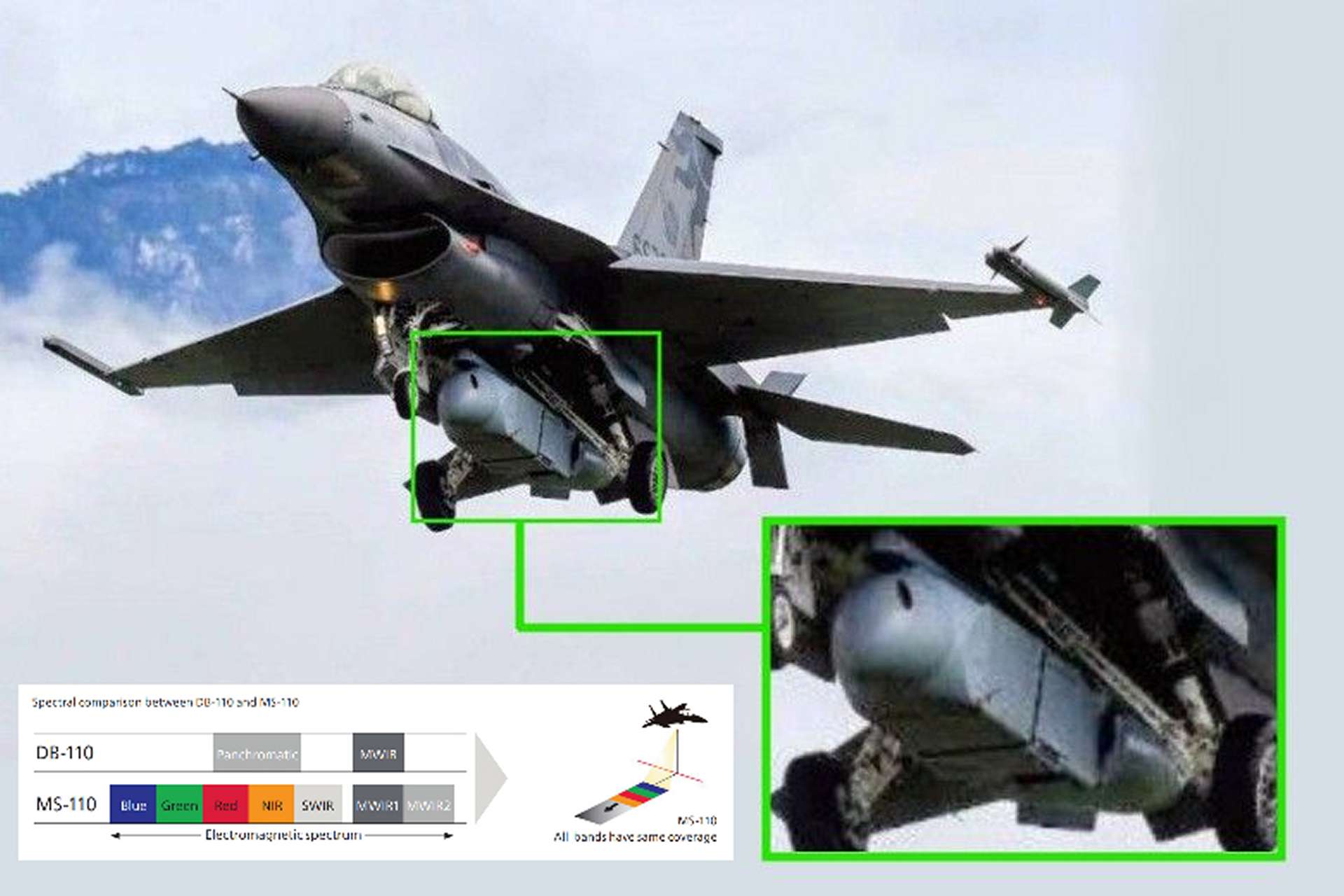 Taiwan’s F-16V has debuted the MS-110 multispectral reconnaissance pod, expanding the fighter jet’s long-range day-and-night surveillance and speeding battlefield intelligence collection (Picture Source: The Liberty Times / Raytheon / Edited By Army Recognition Group)