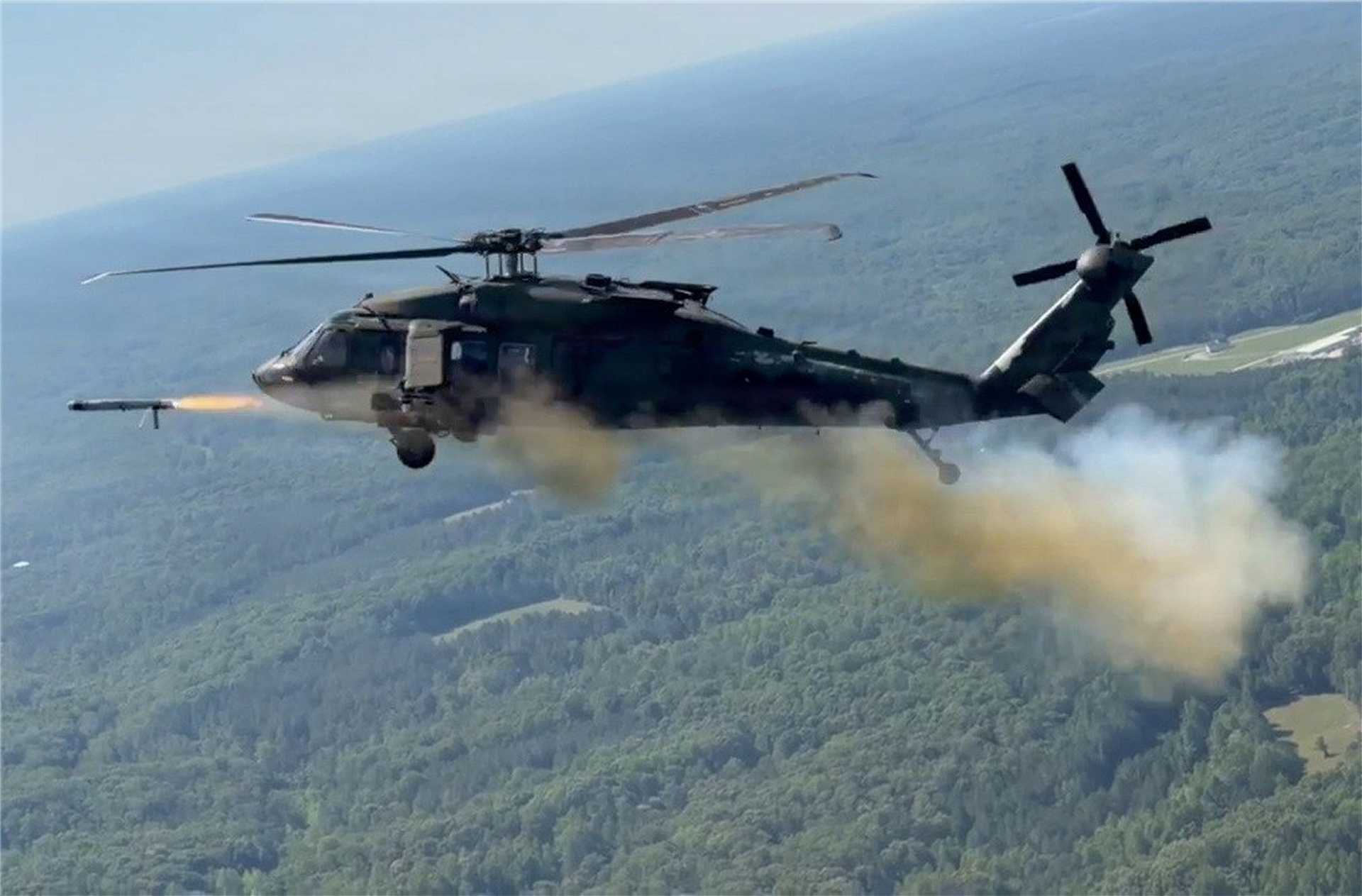 The U.S. Army successfully demonstrated the Air-Launched Effects (A-LE) capability from an H-60M Black Hawk during flight testing at Fort A.P. Hill, Virginia, validating the helicopter's ability to launch and control multiple autonomous systems in support of future multi-domain operations. (Picture source : U.S. Department of War/Defense)