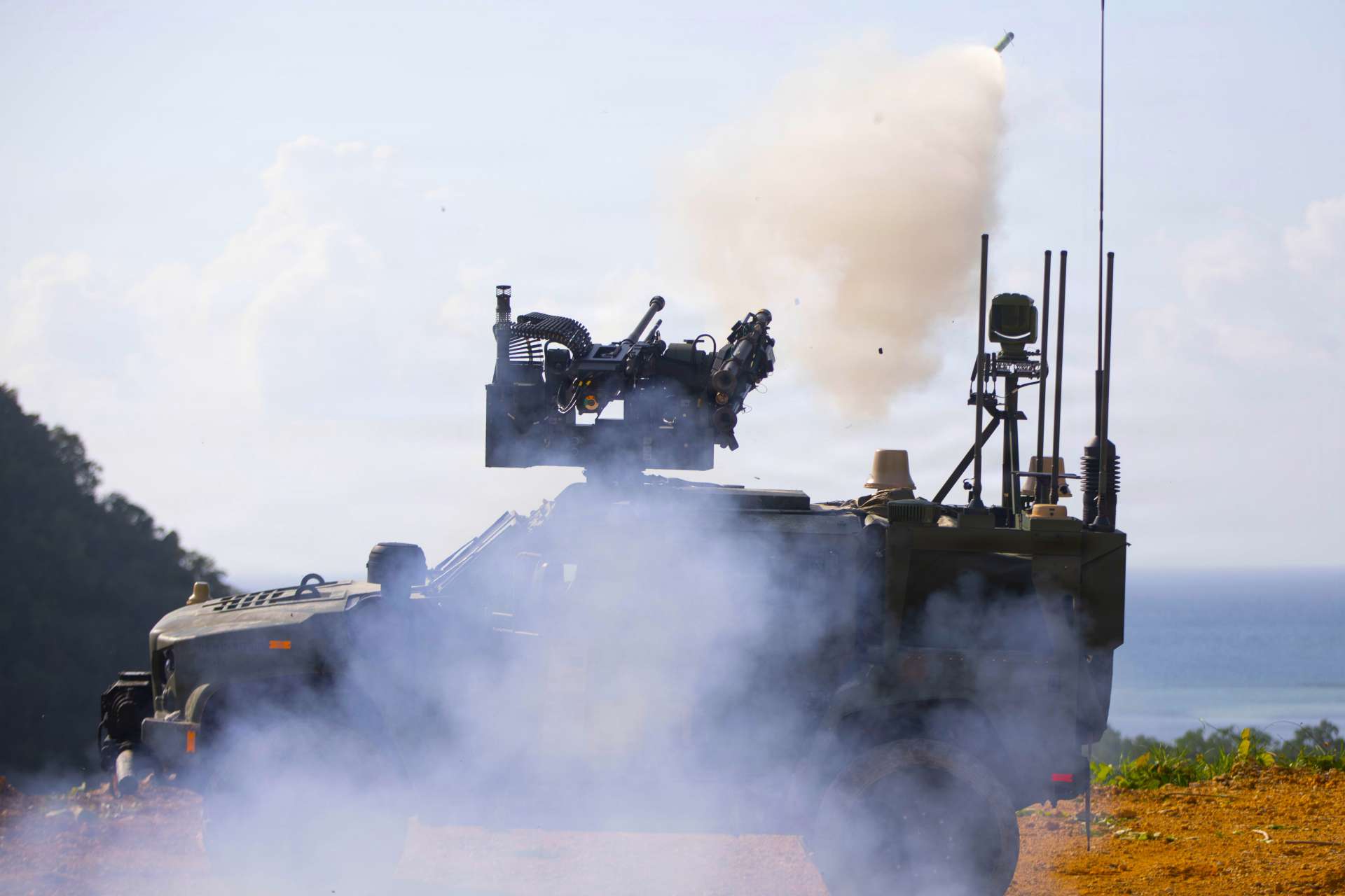 The MADIS live-fire in Palau demonstrated how U.S. Marines can extend mobile short-range air defense across dispersed Western Pacific operating locations (Picture Source: U.S. Marines)