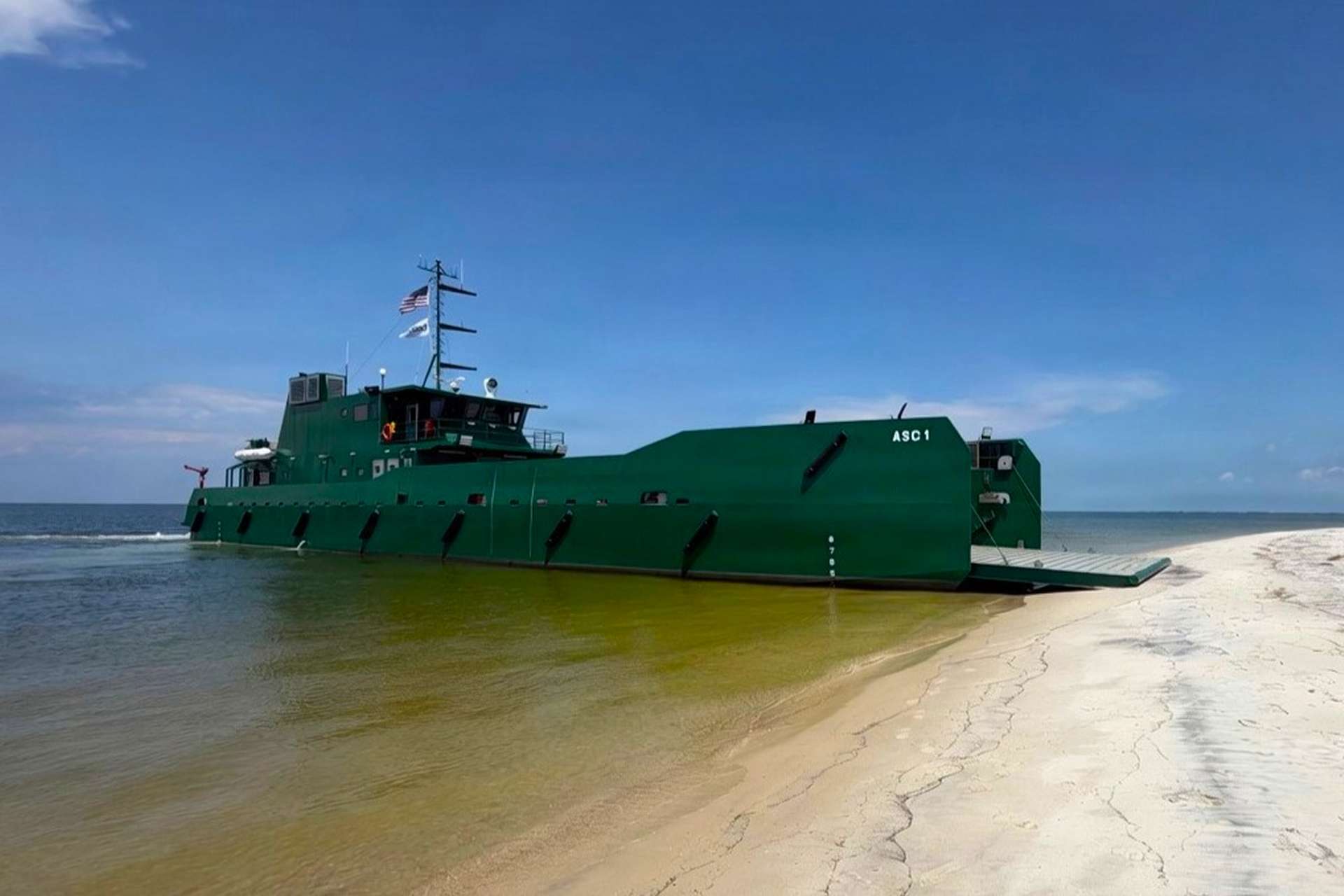The U.S. Marine Corps has accepted its first Australian-designed Ancillary Surface Craft prototype, a shallow-draft landing vessel built to move Marines, vehicles, fuel and supplies directly onto austere Indo-Pacific shorelines (Picture Source: USMC)