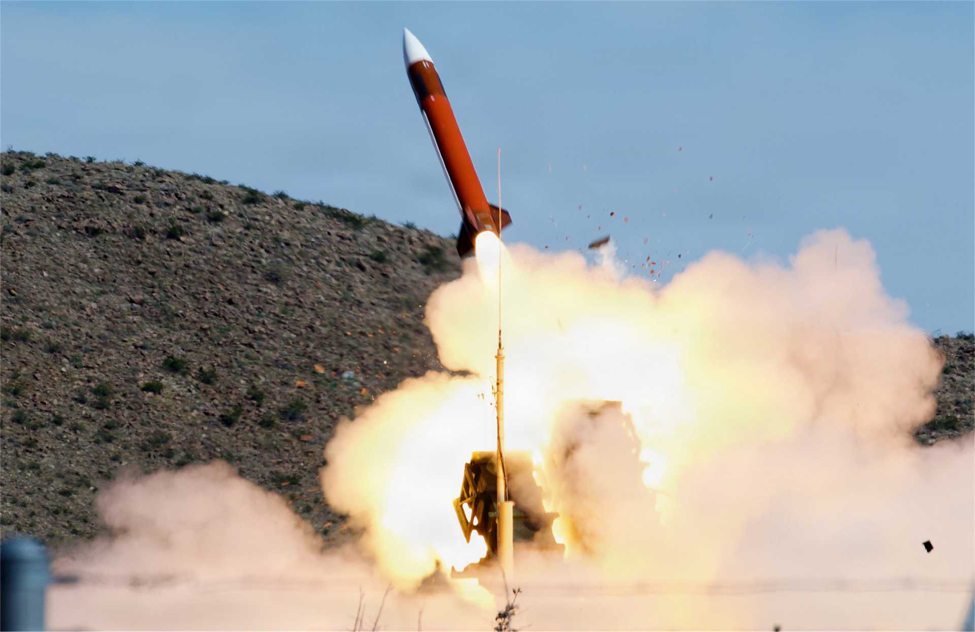 Patriot interceptor launch highlights the U.S. push to expand Patriot missile production as Washington moves to triple output and strengthen air and missile defense readiness for sustained high-intensity operations