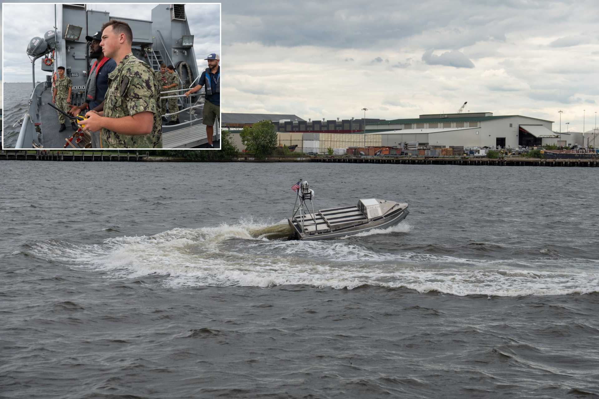 U.S. Naval Academy midshipmen train aboard Yard Patrol craft during the inaugural YP NEXT program in Annapolis, Maryland, integrating robotic and autonomous systems with traditional seamanship and navigation. (Picture source : U.S. Navy)