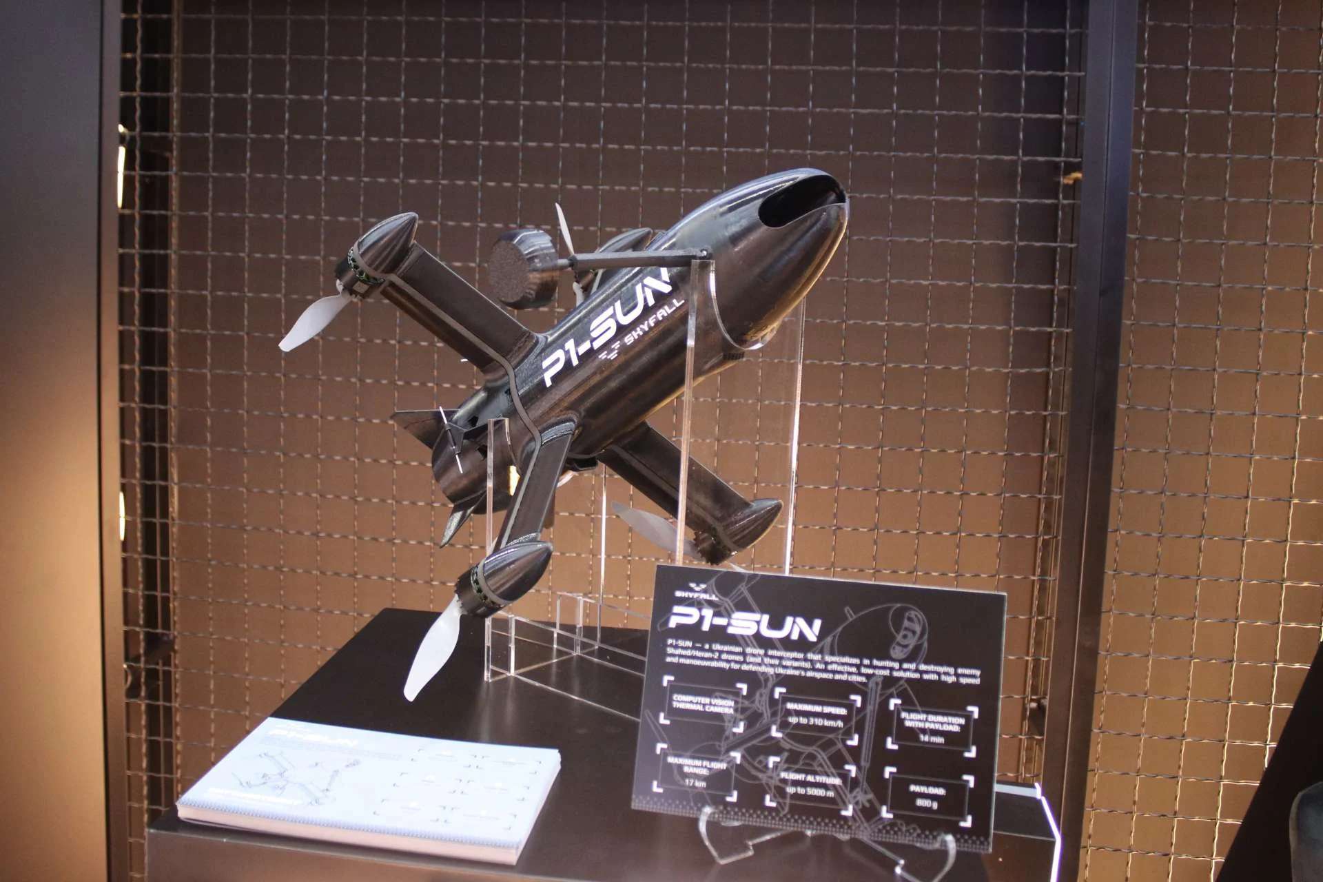 Ukraine’s SkyFall has unveiled a 600 km-range strike drone carrying a 40–50 kg warhead and the P1-SUN JetKiller interceptor, designed to counter faster Russian Shahed-type drones at lower cost than conventional air-defense missiles (Picture source: Army Recognition Group).