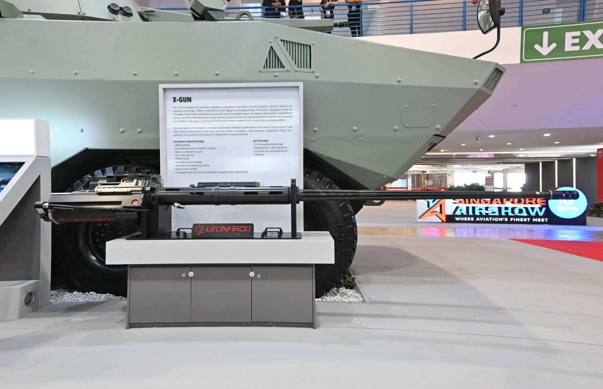 Leonardo X-Gun 30mm Makes Asia Debut on Terrex 8×8 IFV as New Counter-Drone Solution