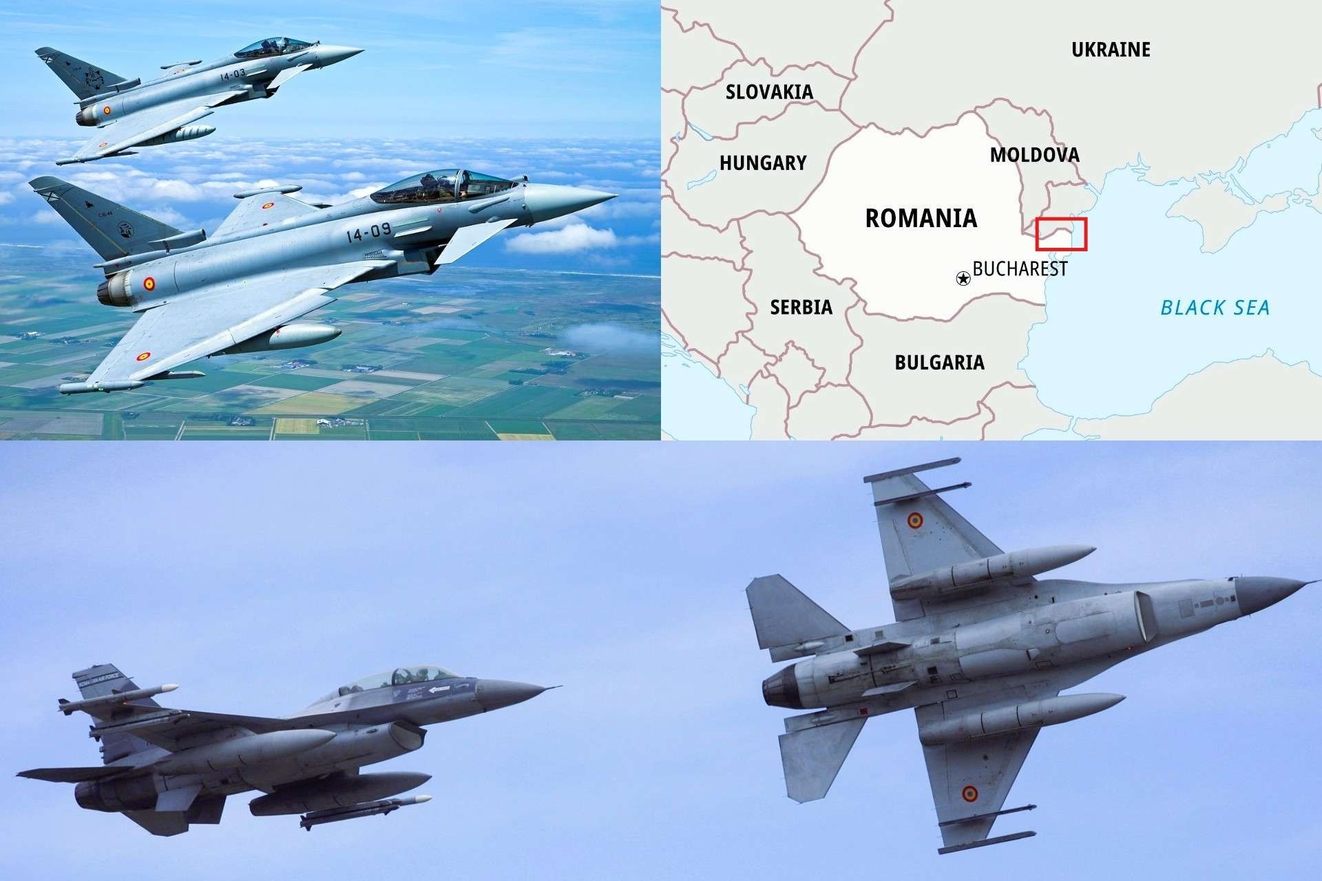 Romanian F‑16s and Spanish-German Eurofighters Scramble as Russian Drones Breach NATO’s Eastern S...