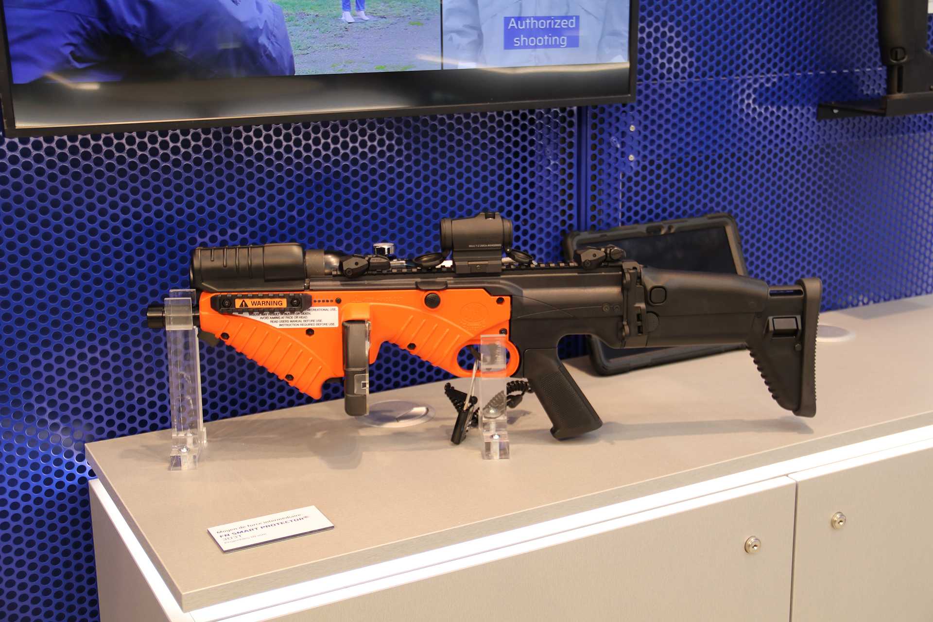 FN 303 less lethal launcher by FN Herstal features safety oriented design for law enforcement use