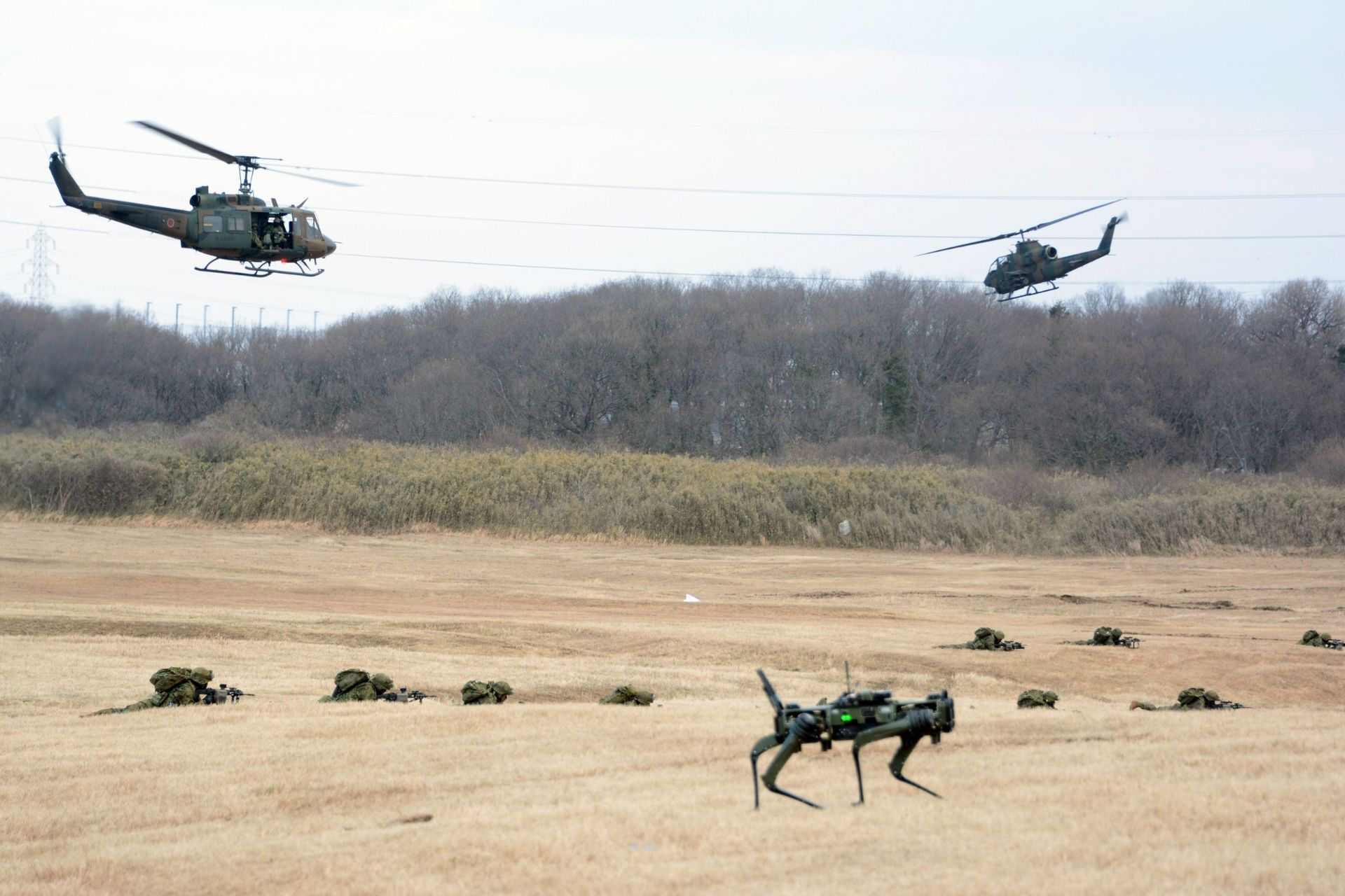 Japan Ground Forces Test Quadrupedal Robots in Airborne Combat Drill