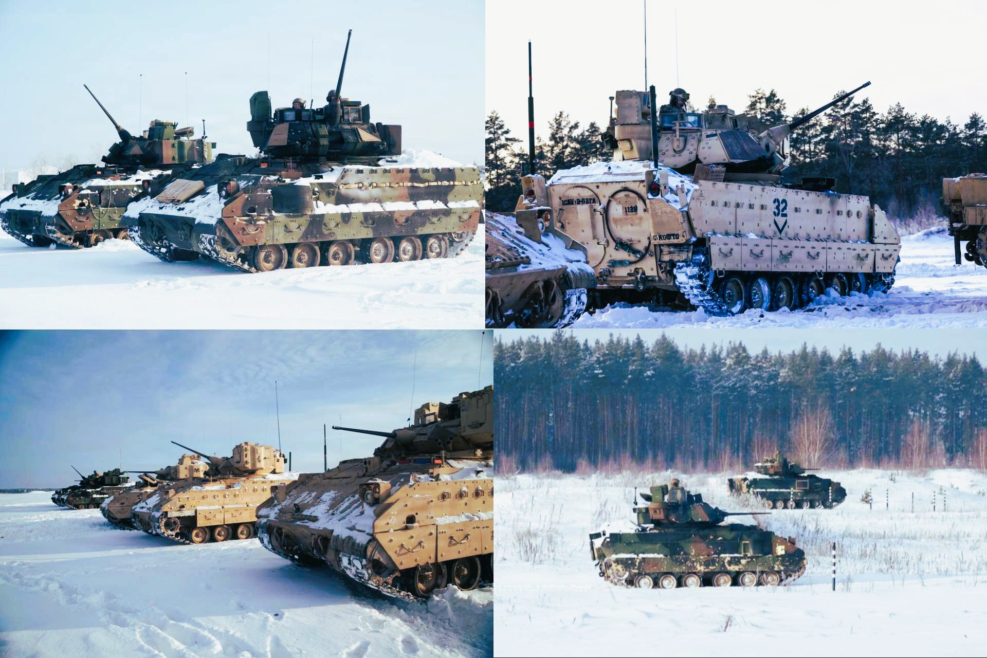 U.S. Army Conducts High-Intensity Winter Live-Fire Training with M2 Bradley Vehicles in Lithuania