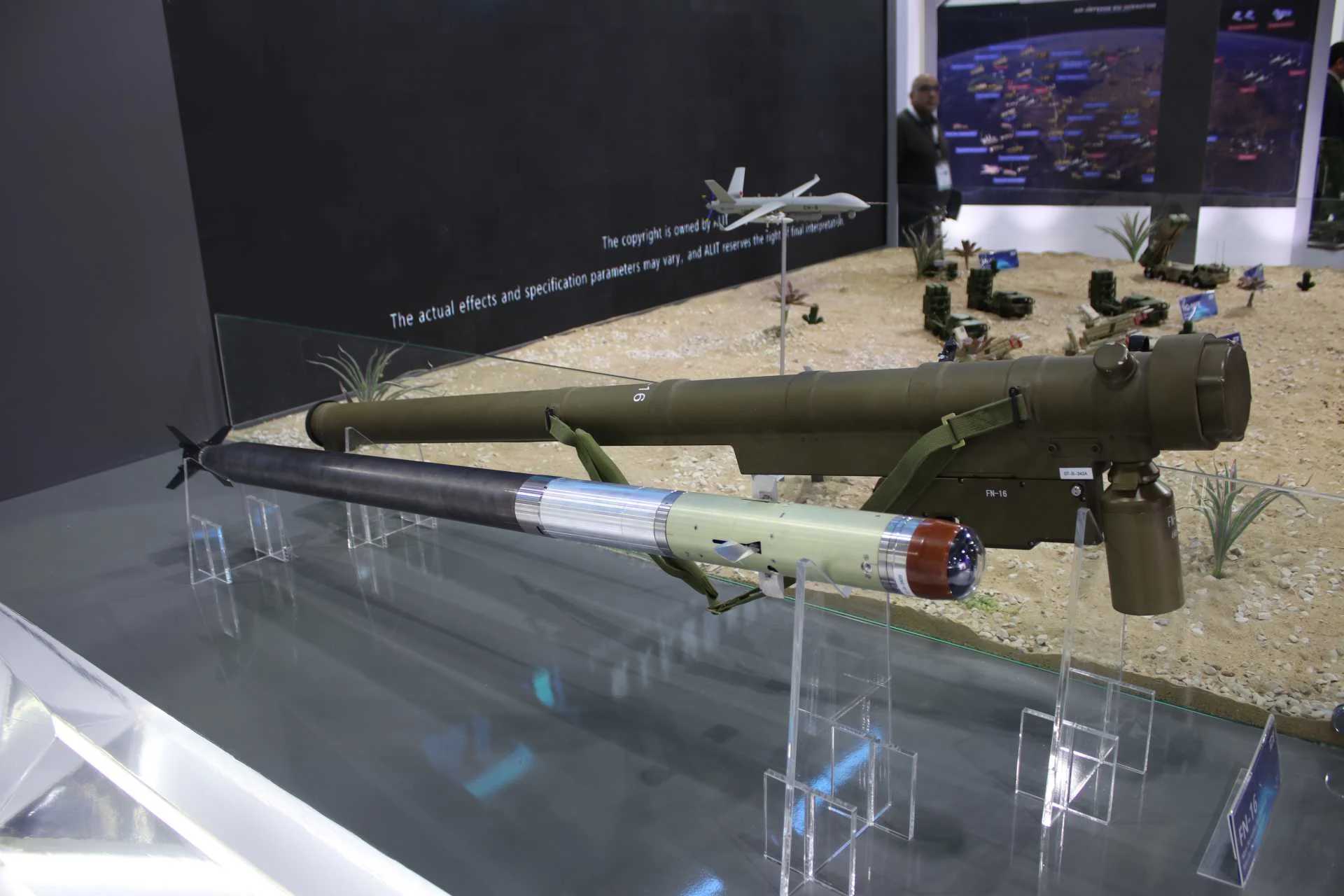 The FN-16 provides the most capable interceptor within the reported package, as its engagement range extends from 500 m to 5.5 and 6 km, with a minimum engagement altitude of 10 m and an upper limit of between 3,800 and 4,000 m. (Picture source: Army Recognition)