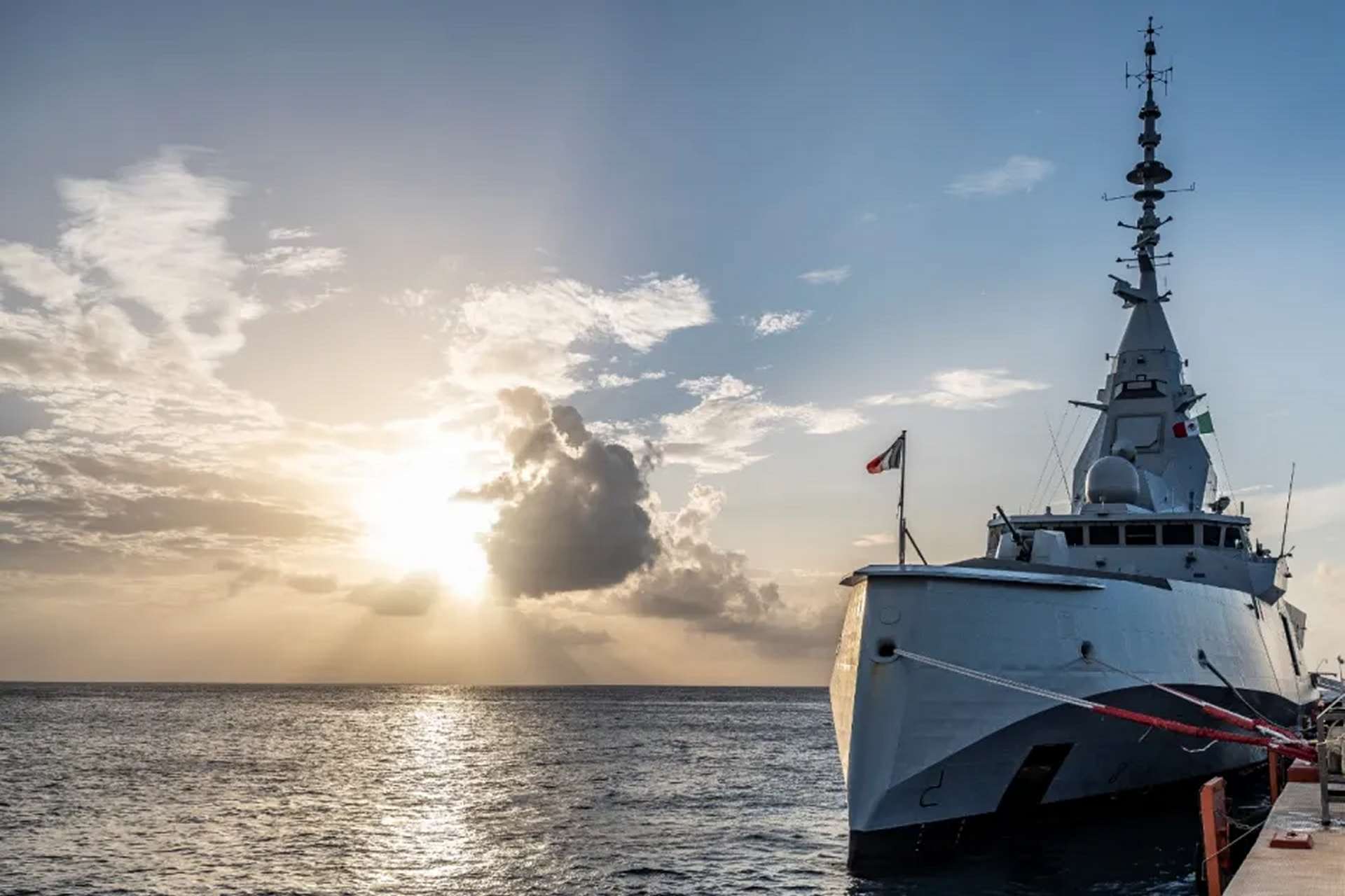 French Navy frigate Amiral Ronarc’h undergoes extended operational trials to validate its Sea Fire radar, Aster air-defence missiles, Exocet anti-ship armament and anti-submarine warfare systems before entering active service (Picture source: Naval Group).