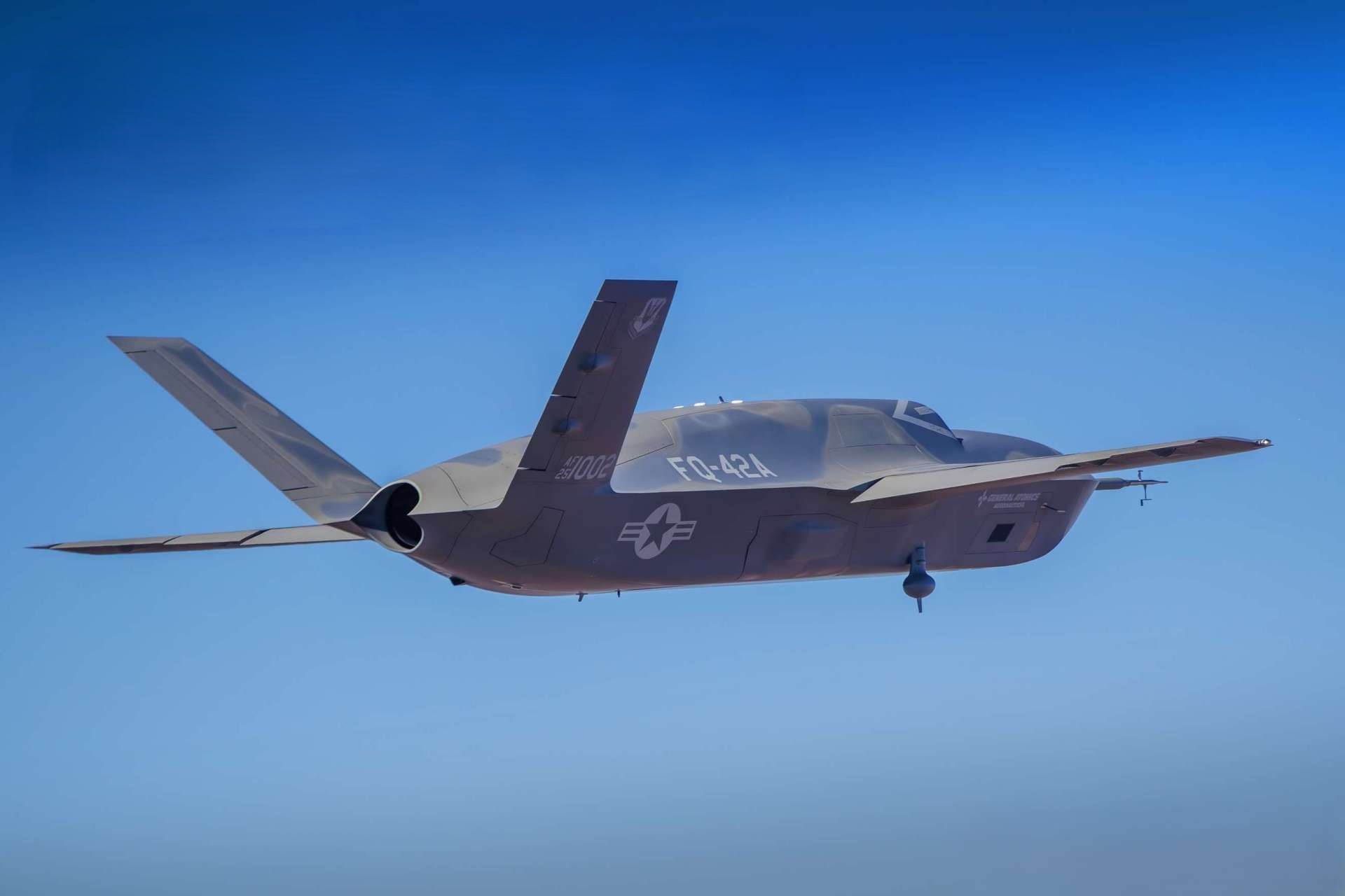 General Atomics has begun full-scale manufacturing of the FQ-42A Collaborative Combat Aircraft, moving the U.S. Air Force’s next-generation uncrewed fighter closer to operational service (Picture Source: General Atomics Aeronautical Systems)