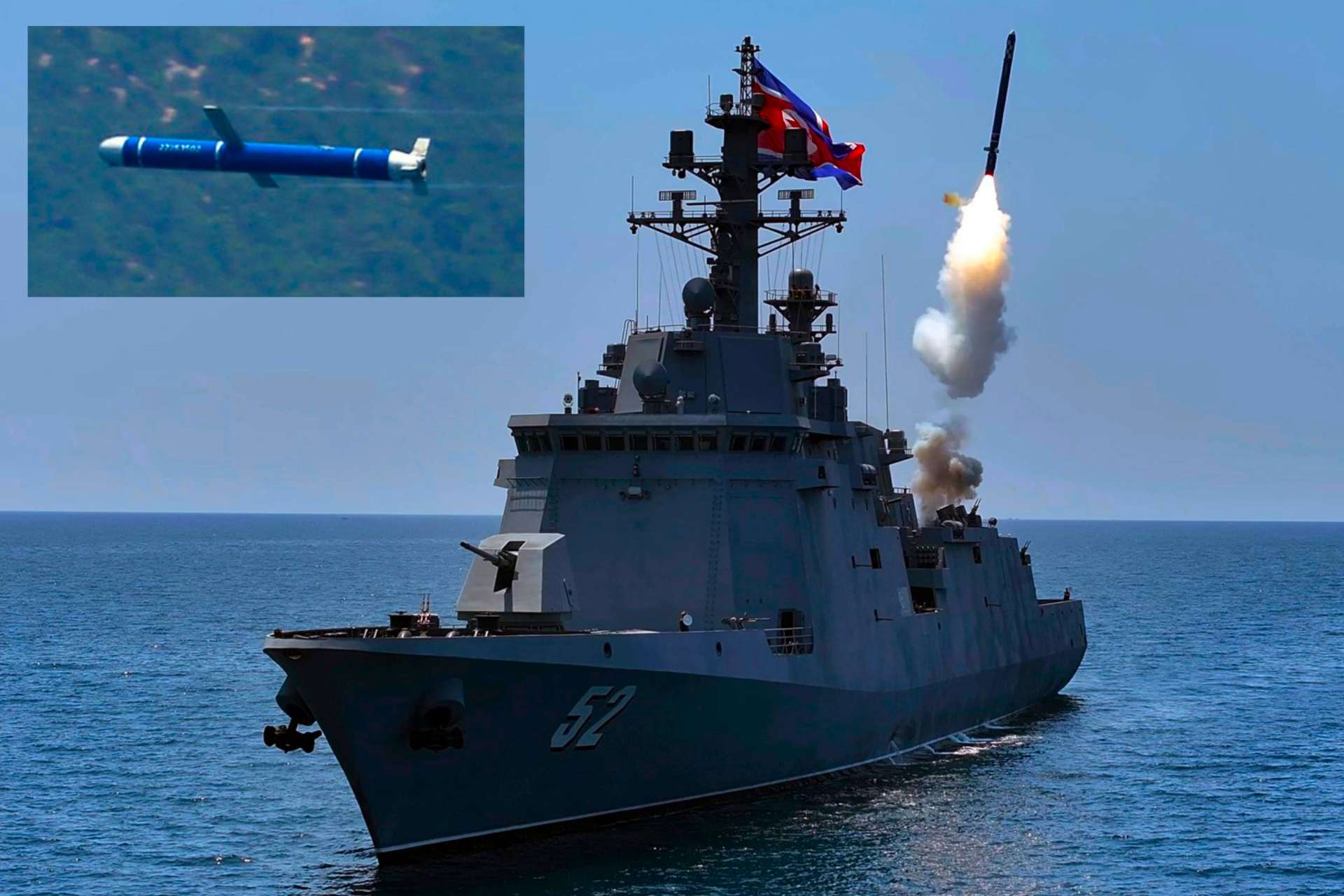 North Korea’s new Kang Kon destroyer signals Pyongyang’s push to turn larger surface warships into mobile cruise missile strike assets (Picture Source: North Korean Central News Agency)