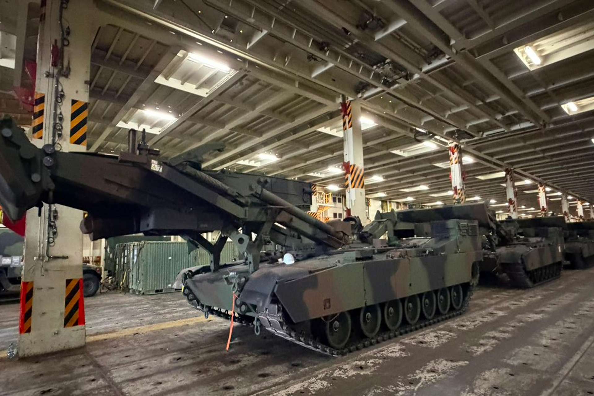 Poland has received its first M1110 Joint Assault Bridge vehicles, which can deploy an 18.3-meter MLC 115/120 bridge in minutes to support Abrams tanks and other heavy armored vehicles across ditches, canals, and damaged routes (Picture source: Poland MoD).