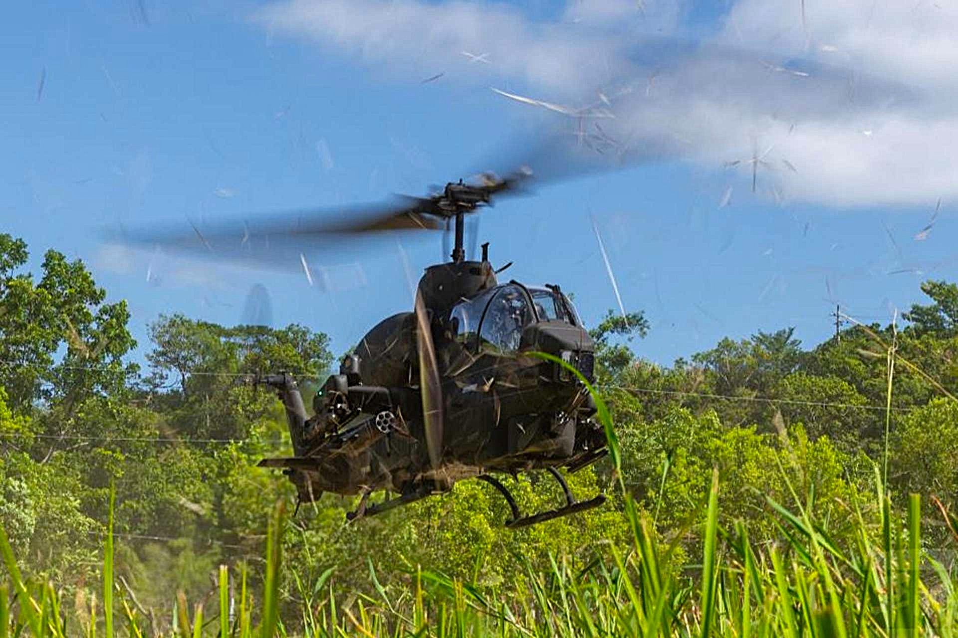 Taiwan’s Army Aviation sent two AH-1W Cobra attack helicopters to a dispersed landing site in Tainan to test how the force could survive base attacks and preserve wartime firepower (Picture Source: Taiwan’s Military News Agency)