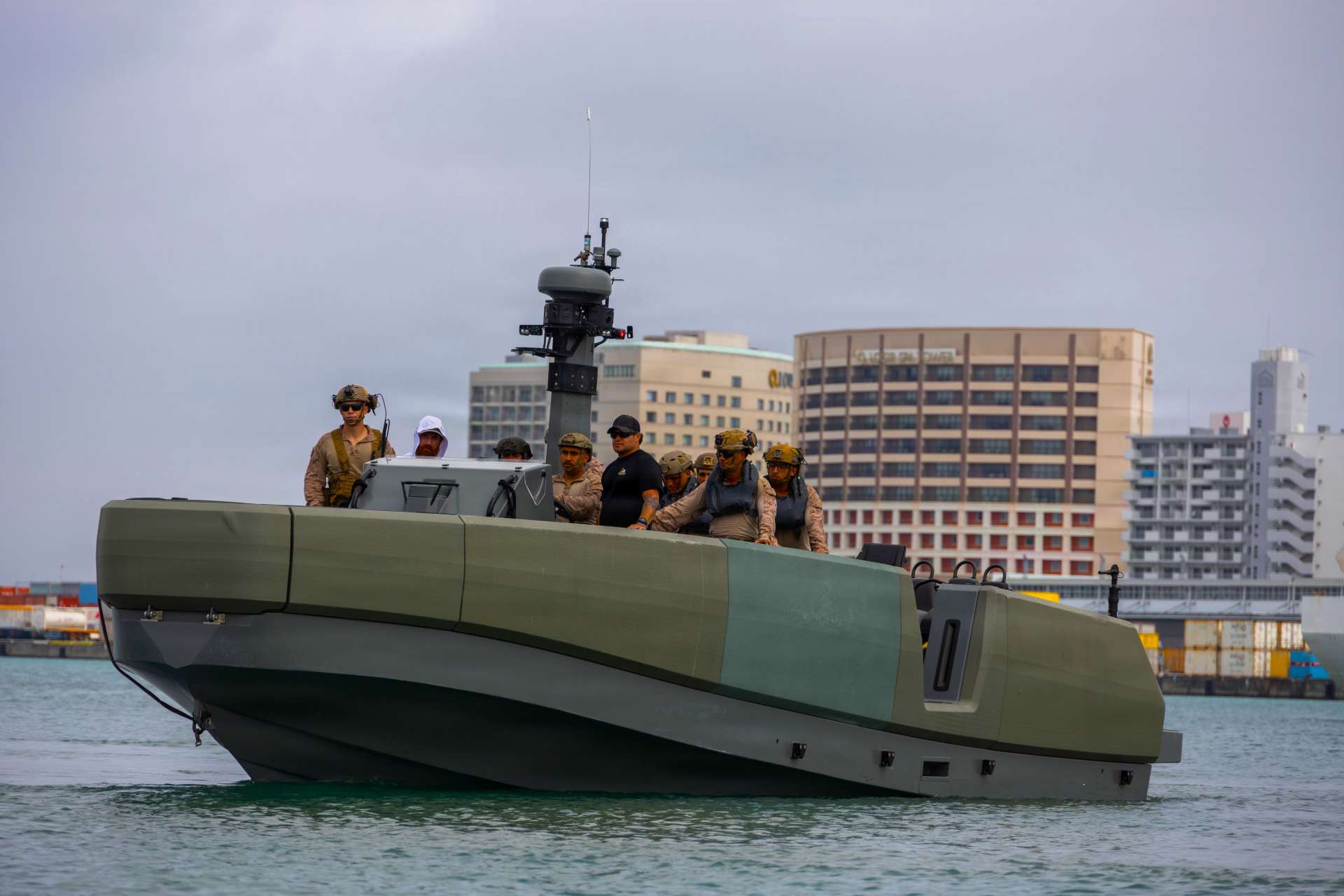 U.S. Marines in Okinawa trained with the MMRC-Bravo to improve reconnaissance mobility, distributed logistics, and littoral operations across the First Island Chain (Picture Source: U.S. Marines)