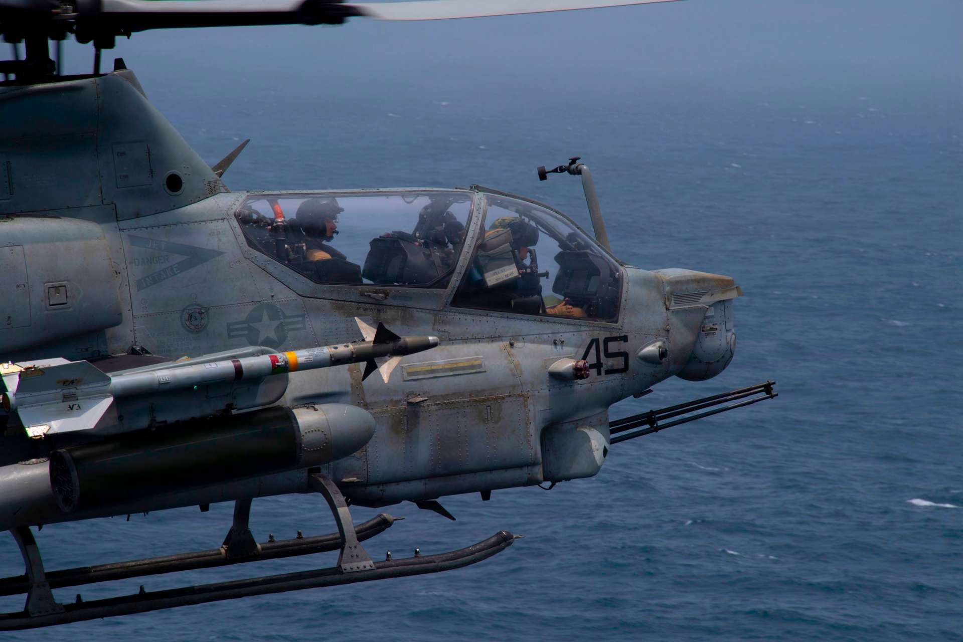 U.S. Marine Corps AH-1Z Vipers operating from USS Boxer with AIM-9 Sidewinder missiles highlight an evolving layered maritime air defense capability designed to counter emerging aerial threats and strengthen force protection across the Middle East (Pictures Source: U.S. Marines Corps)
