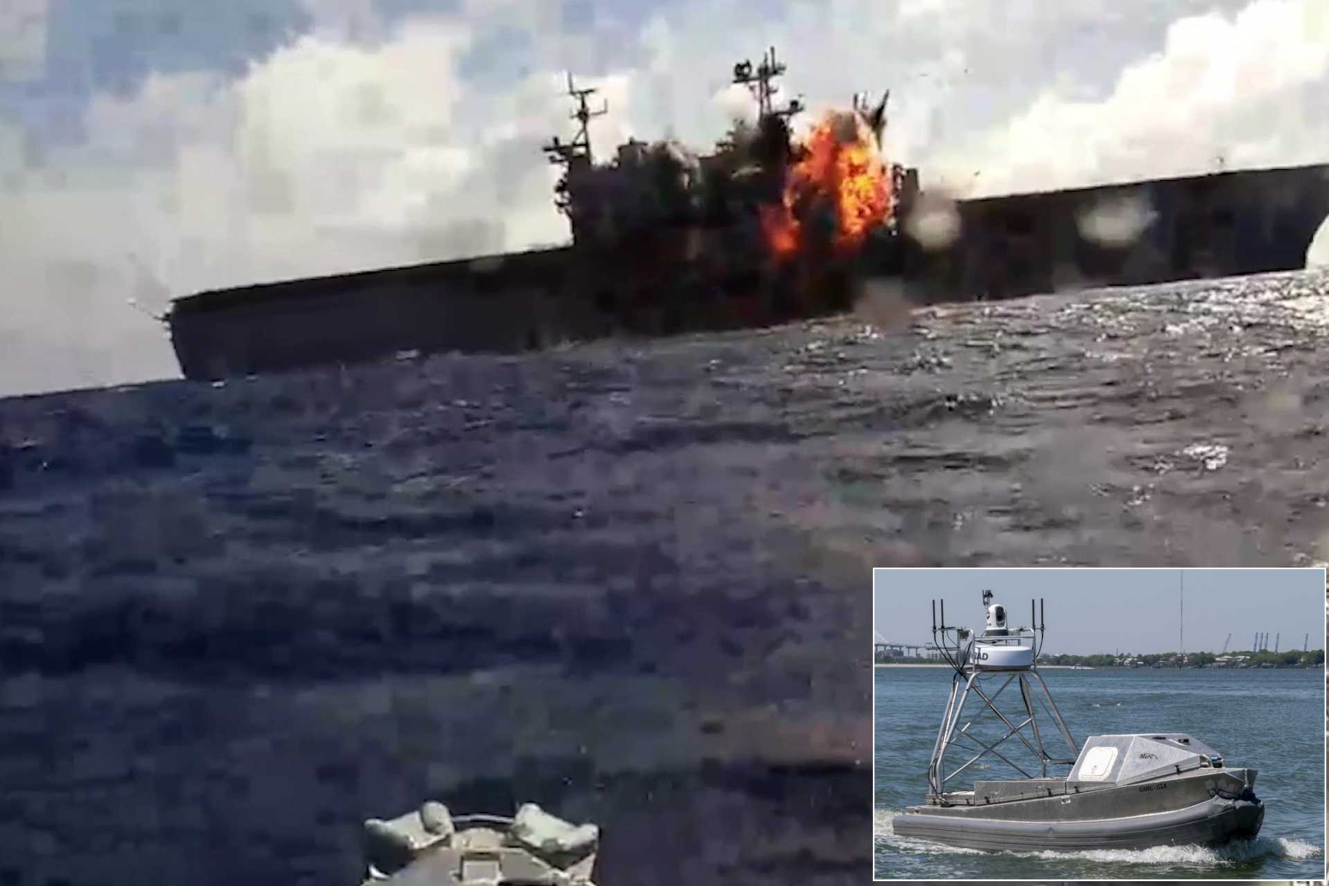 Two GARCs approached the former Tarawa-class ship after it had already sustained missile damage, and the USS Peleliu ultimately sank approximately 15,000 feet deep, more than 50 nautical miles north of Kauai. (Picture source: US Navy)