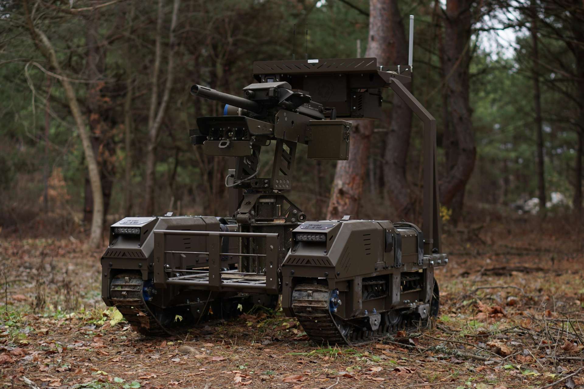 DevDroid’s Droid NW 40 unmanned ground vehicle, armed with a 40 mm automatic grenade launcher, illustrates the type of remotely operated combat system at the center of the new cooperation between Ukraine’s DevDroid and Norway’s KONGSBERG (Picture source: DevDroid).