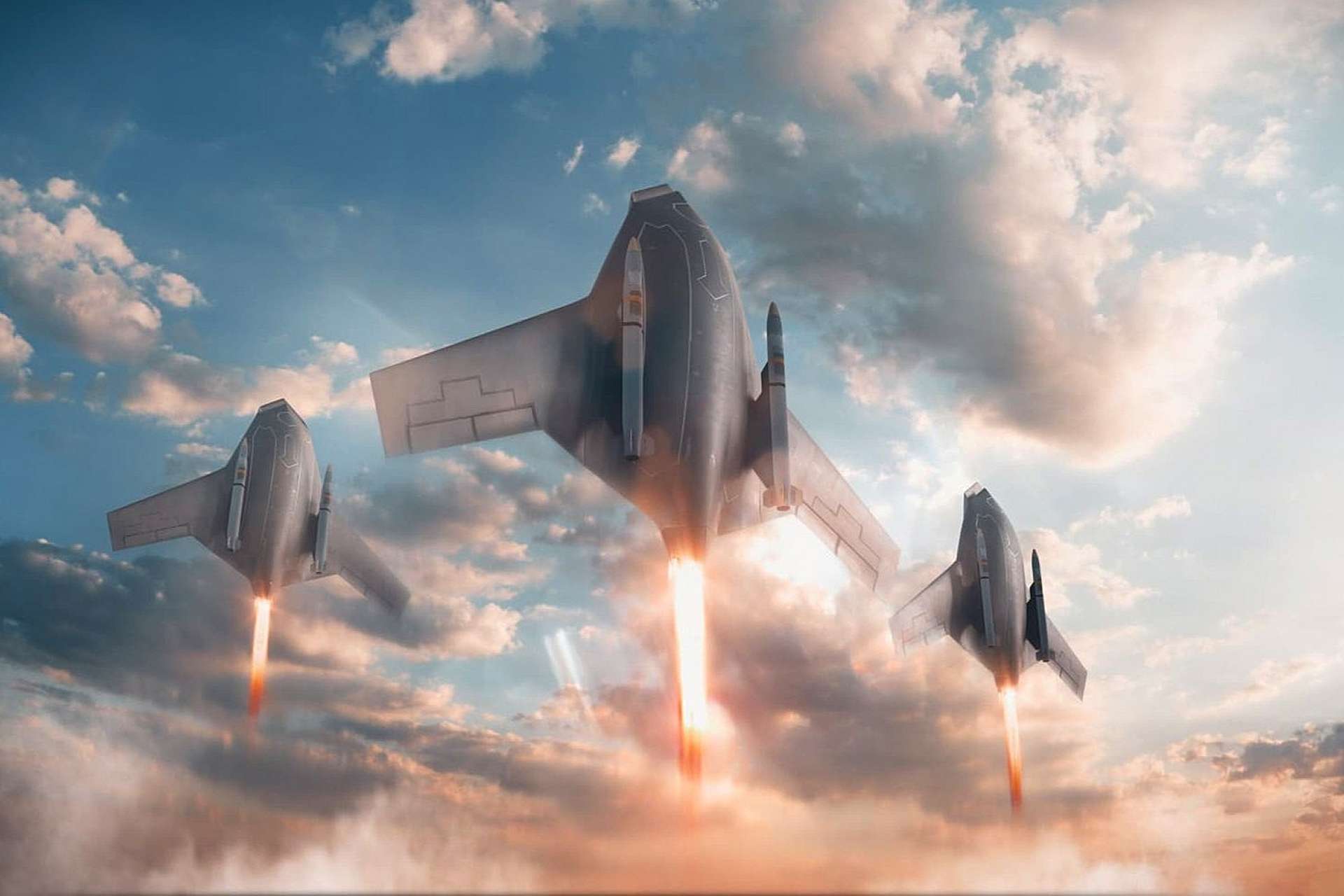 Shield AI and GE Aerospace successfully tested the X-BAT’s integrated AVEN thrust-vectoring nozzle and F110 engine, clearing a critical propulsion milestone toward runway-independent vertical flight (Picture Source: Shield AI)