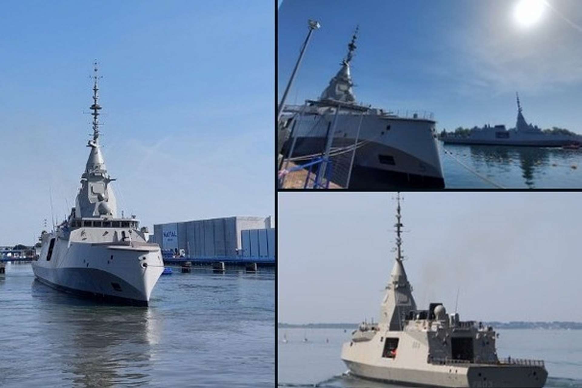 HS Formion (F-603), Greece’s third FDI HN/Kimon-class frigate, begins sea trials in Lorient with Aster air-defense missiles, Exocet MM40 Block 3c missiles, RAM, MU90 torpedoes, SeaFire radar, and helicopter/UAV capability (Picture source: Naval Group).