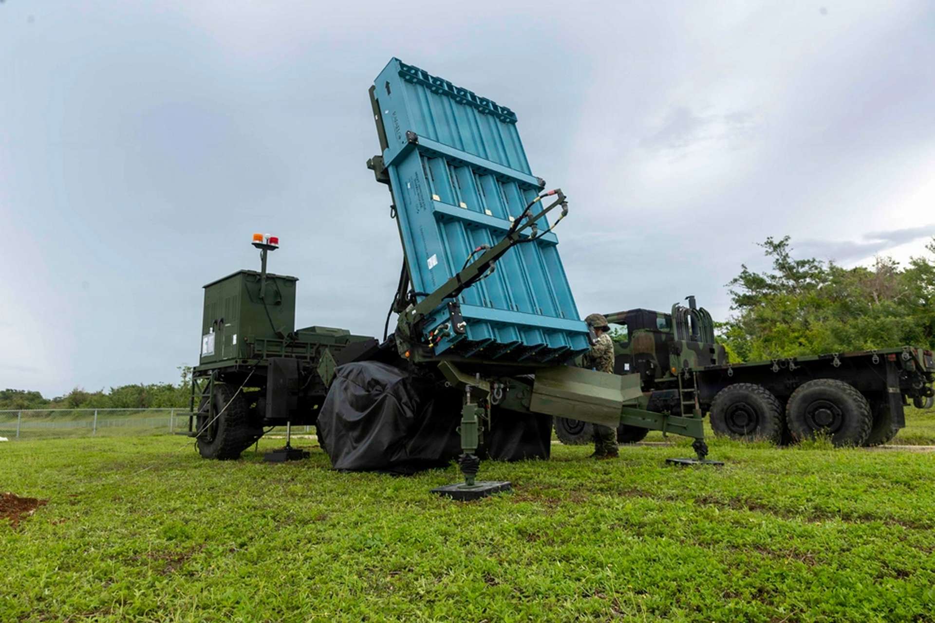 U.S. Marines tested the Iron Dome-derived MRIC air defense system in Guam during Valiant Shield 2026 to counter cruise missiles, drones, rockets, and aerial threats (Picture source: U.S. DoW).