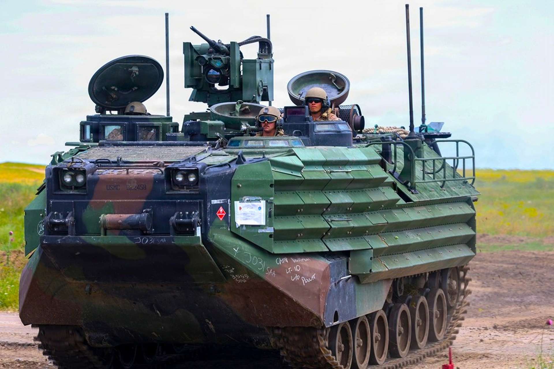 U.S. Marines used Assault Amphibious Vehicles during Sea Breeze 26 in Romania to strengthen NATO amphibious readiness and improve allied coordination in the Black Sea region (Picture Source: USMC)