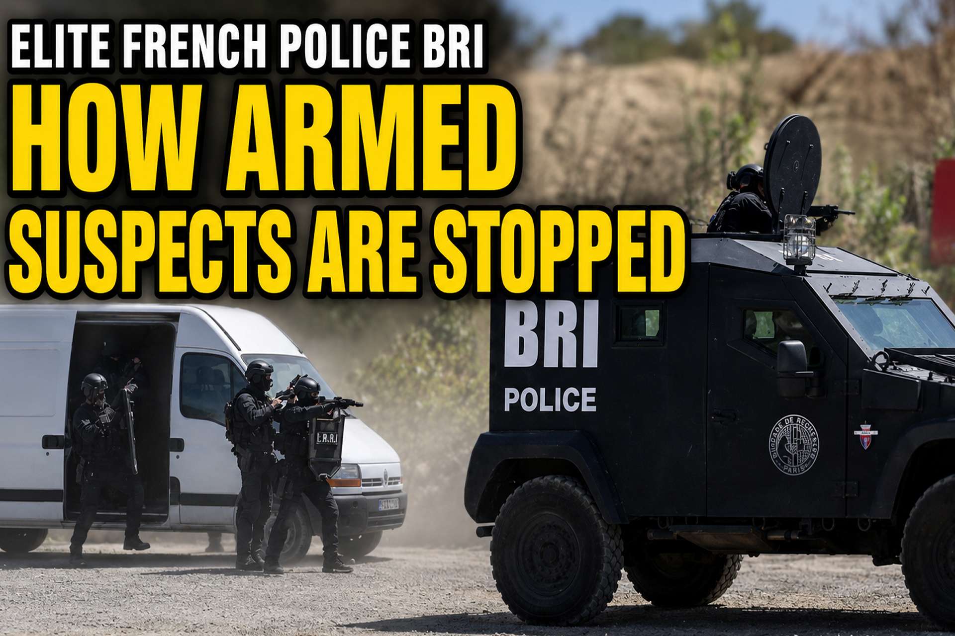 French BRI operators demonstrated covert surveillance, vehicle interception, and suspect arrest procedures at Eurosatory 2026, using undercover vehicles and a 4x4 armored intervention vehicle to show how protected mobility supports high-risk urban police operations (Picture source: Army Recognition Group).