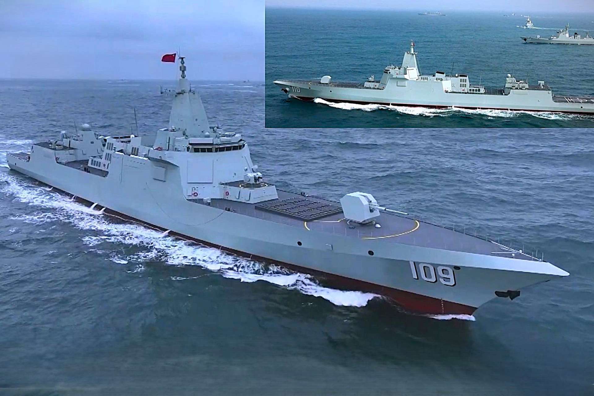 China Commissions Two New Type 055 Destroyers Assigned to Eastern Theater Command Near Taiwan