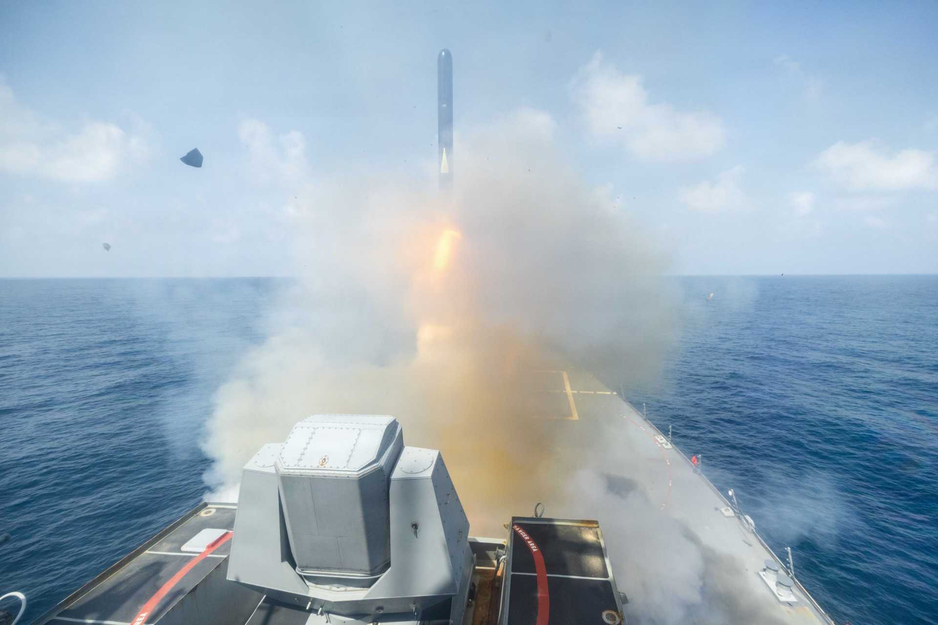 U.S. Navy's USS Spruance destroyer fires new Maritime Strike Tomahawk missile in Epic Fury Operation