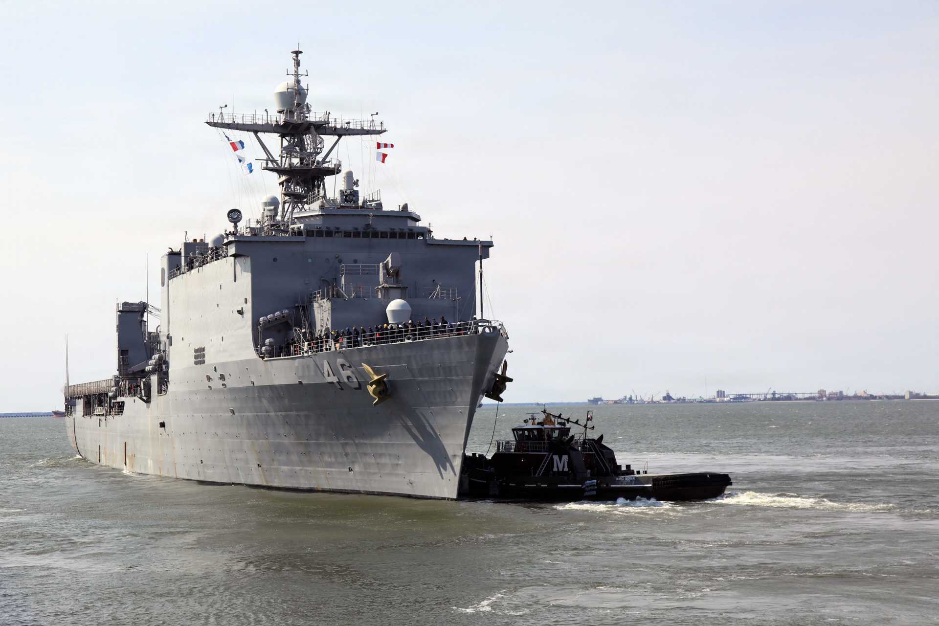 US Navy's USS Tortuga landing ship returns to sea after 10 years for US Marines operations