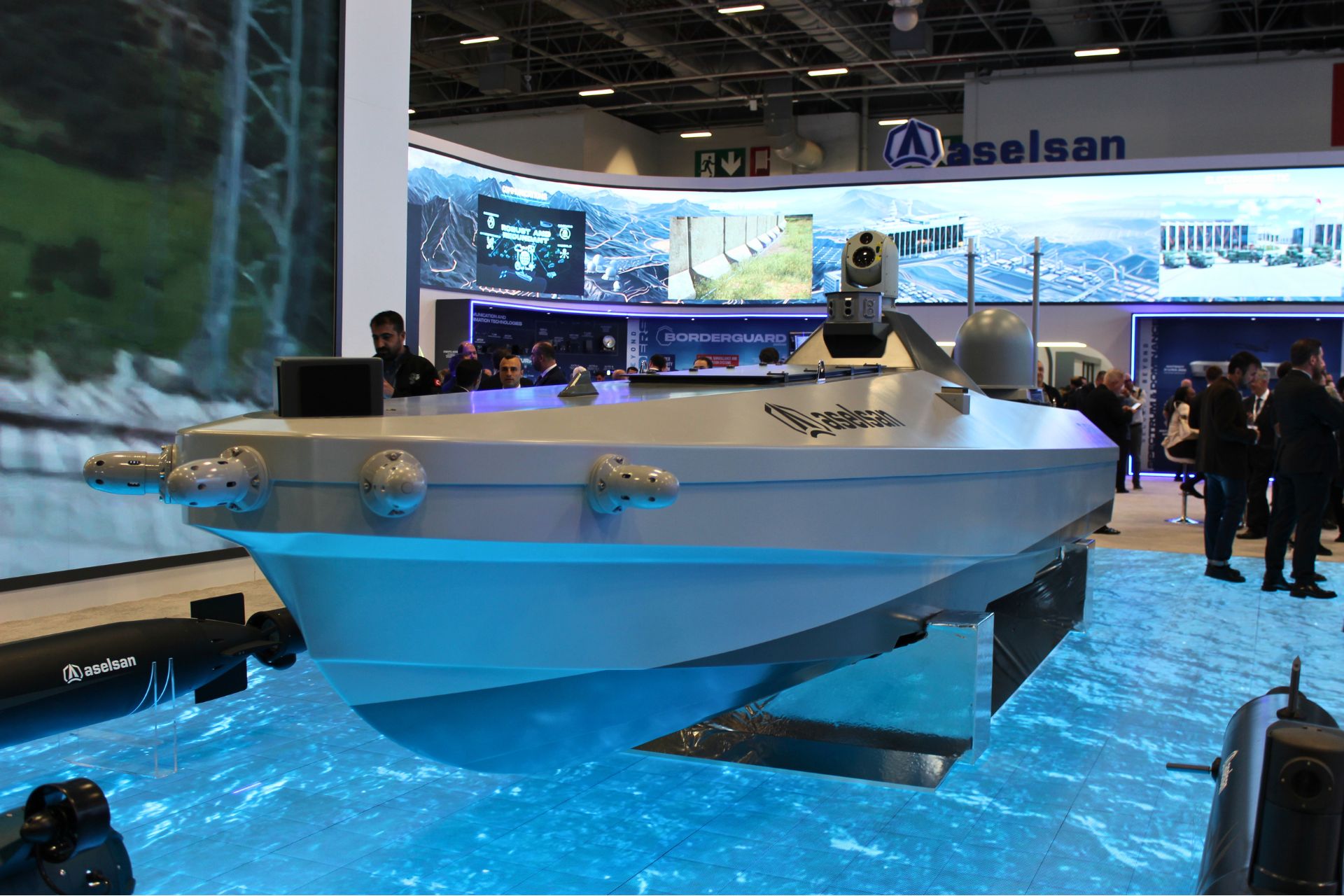 ASELSAN’s TUFAN unmanned surface vehicle displayed during SAHA 2026 in Istanbul on 5 May 2026 (Picture source: Army Recognition)