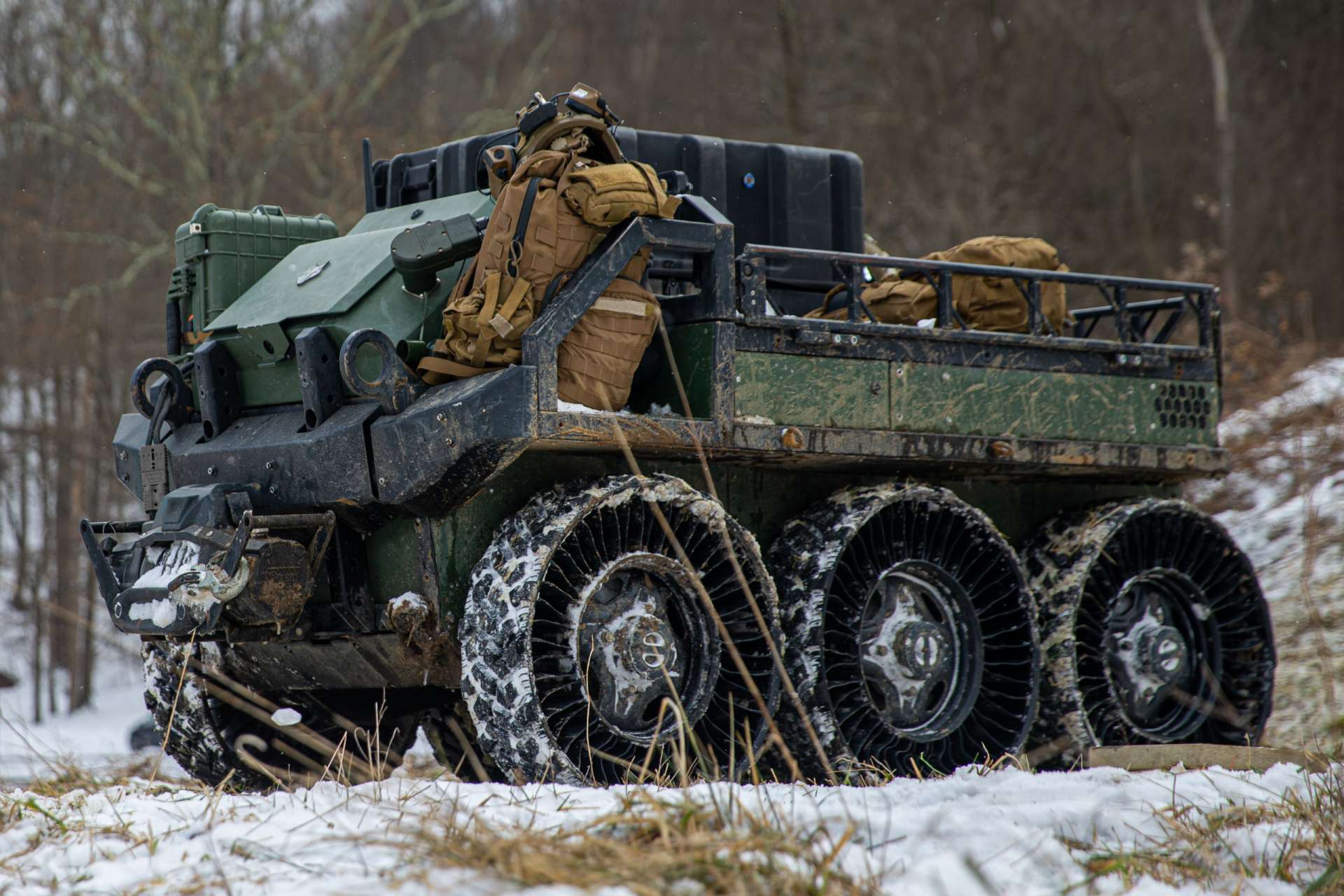 U.S. Army Receives Hunter WOLF Robot Vehicle With Mountain Division for Frontline Combat Support