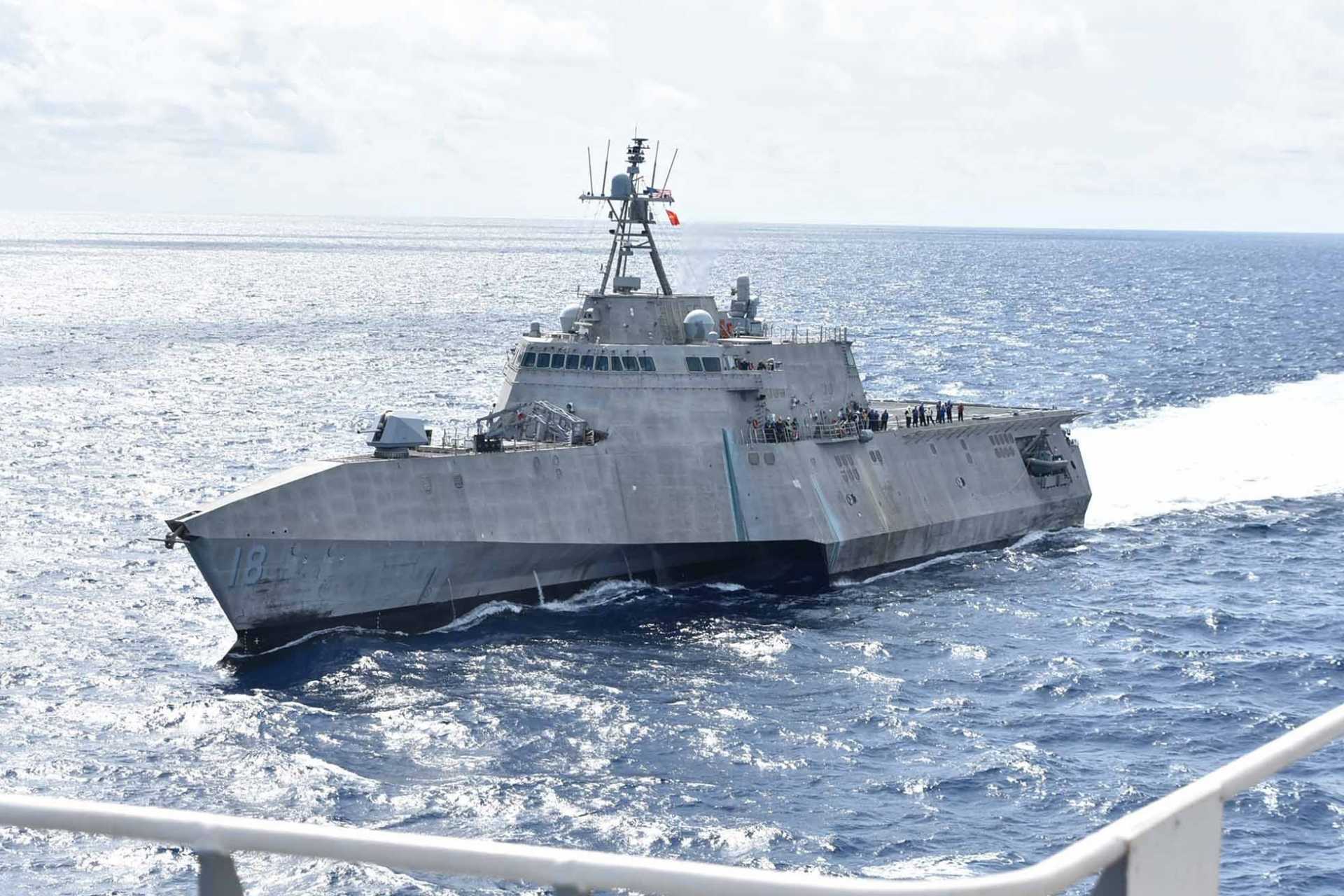 China said its navy tracked the USS Charleston near Sabina Shoal after the American warship allegedly entered Chinese-claimed waters without authorization, while the U.S. Seventh Fleet maintained that its operations complied with international law. (Picture source: US Navy)