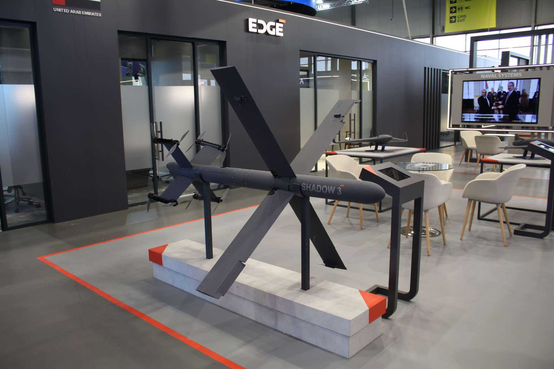The Shadow 3 is a vertically launched 30+ km dual-role drone available in 200+ km/h electric and 400+ km/h turbine-jet versions, both designed to intercept UAVs or strike ground targets with a 3 kg payload. (Picture source: Army Recognition)