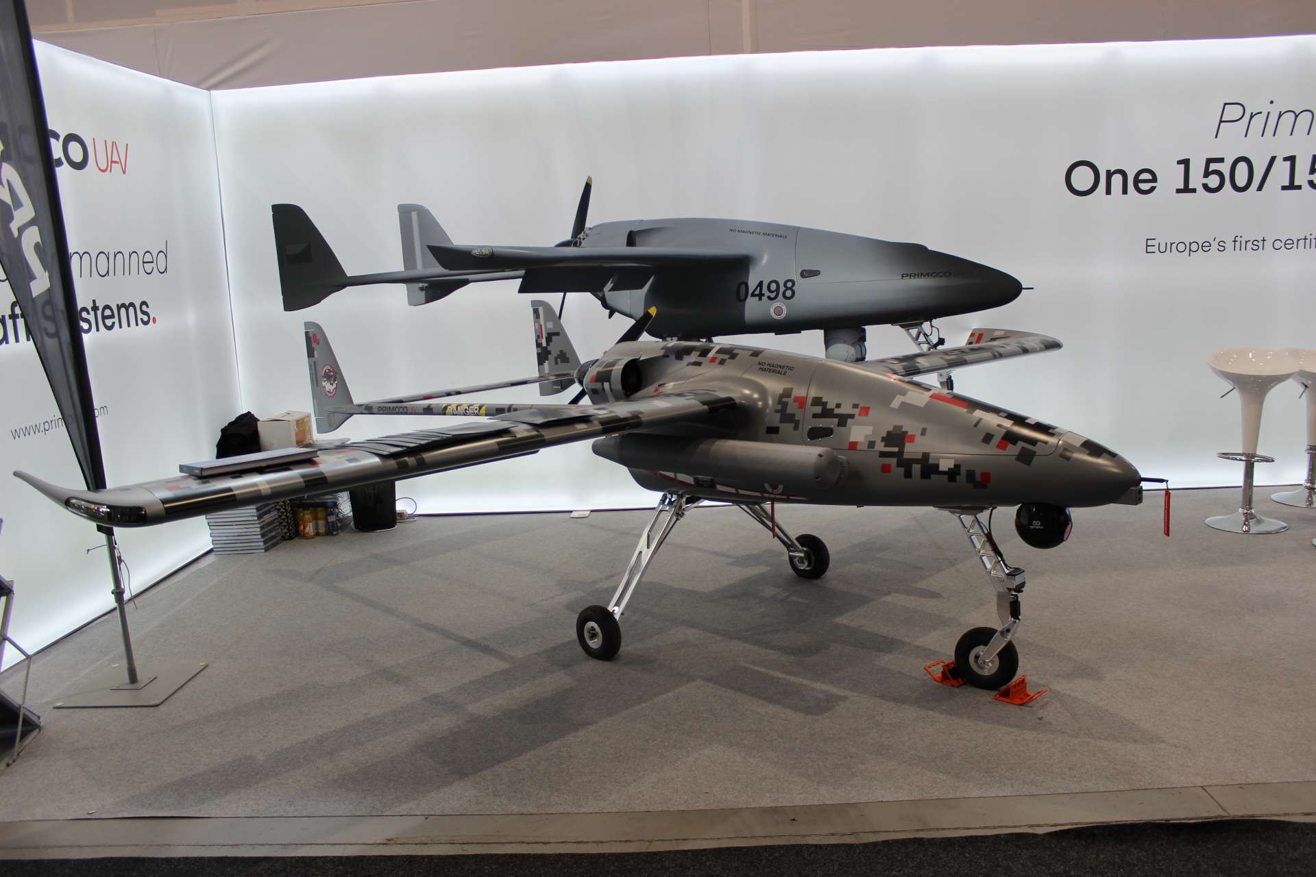 Primoco UAV is showcasing its Czech-built One 150 long-endurance UAV at Future Forces 2026 in Prague, highlighting its 15-hour endurance, 30 kg payload capacity and NATO-certified ISR capability (Picture Source: Army Recognition Group)
