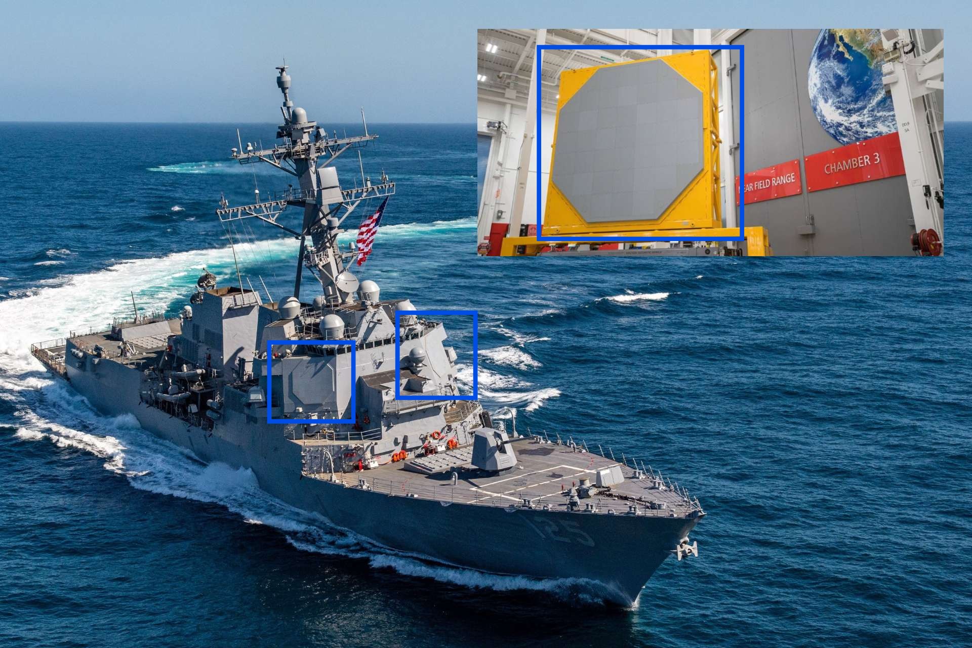 Raytheon is developing advanced software and signal-processing algorithms to help U.S. Navy SPY-6 radars detect and classify smaller, harder-to-track targets at greater distances (Picture Source: Raytheon / U.S. Navy)